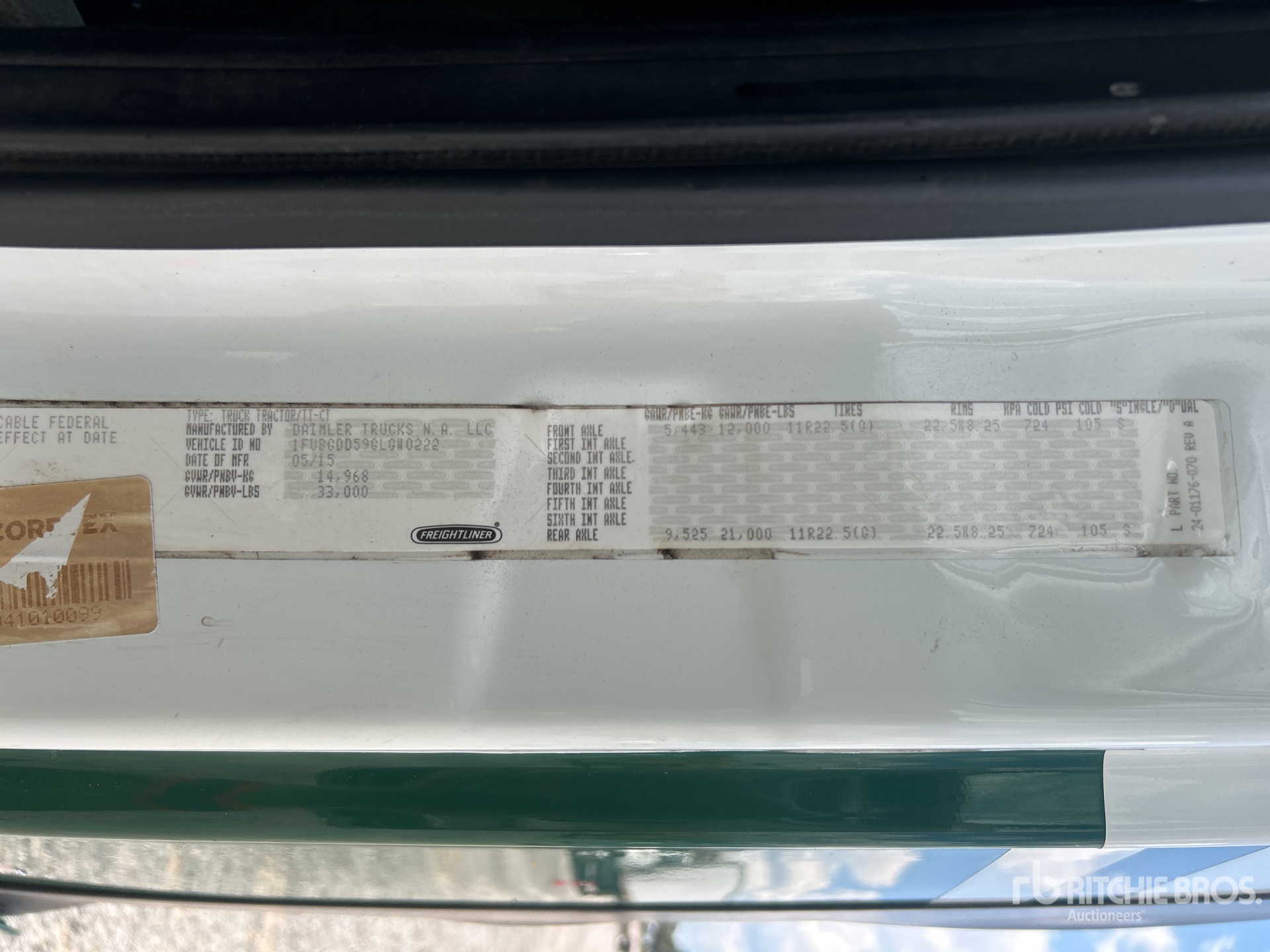 General Appearance with Numero seriale/numero d’identificazione del veicolo (VIN)