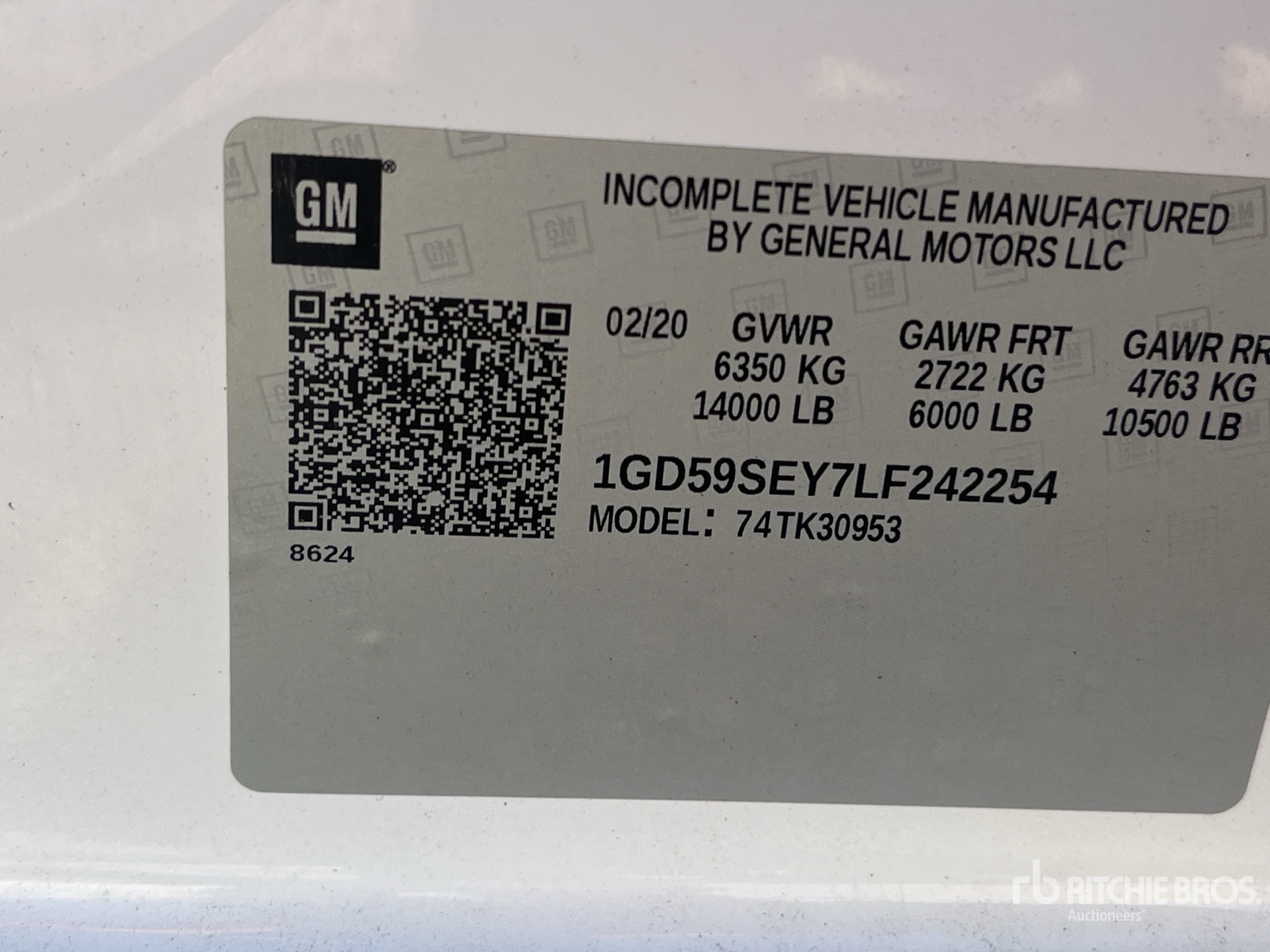 General Appearance with Numéro de série/Numéro d'identification du véhicule automobile