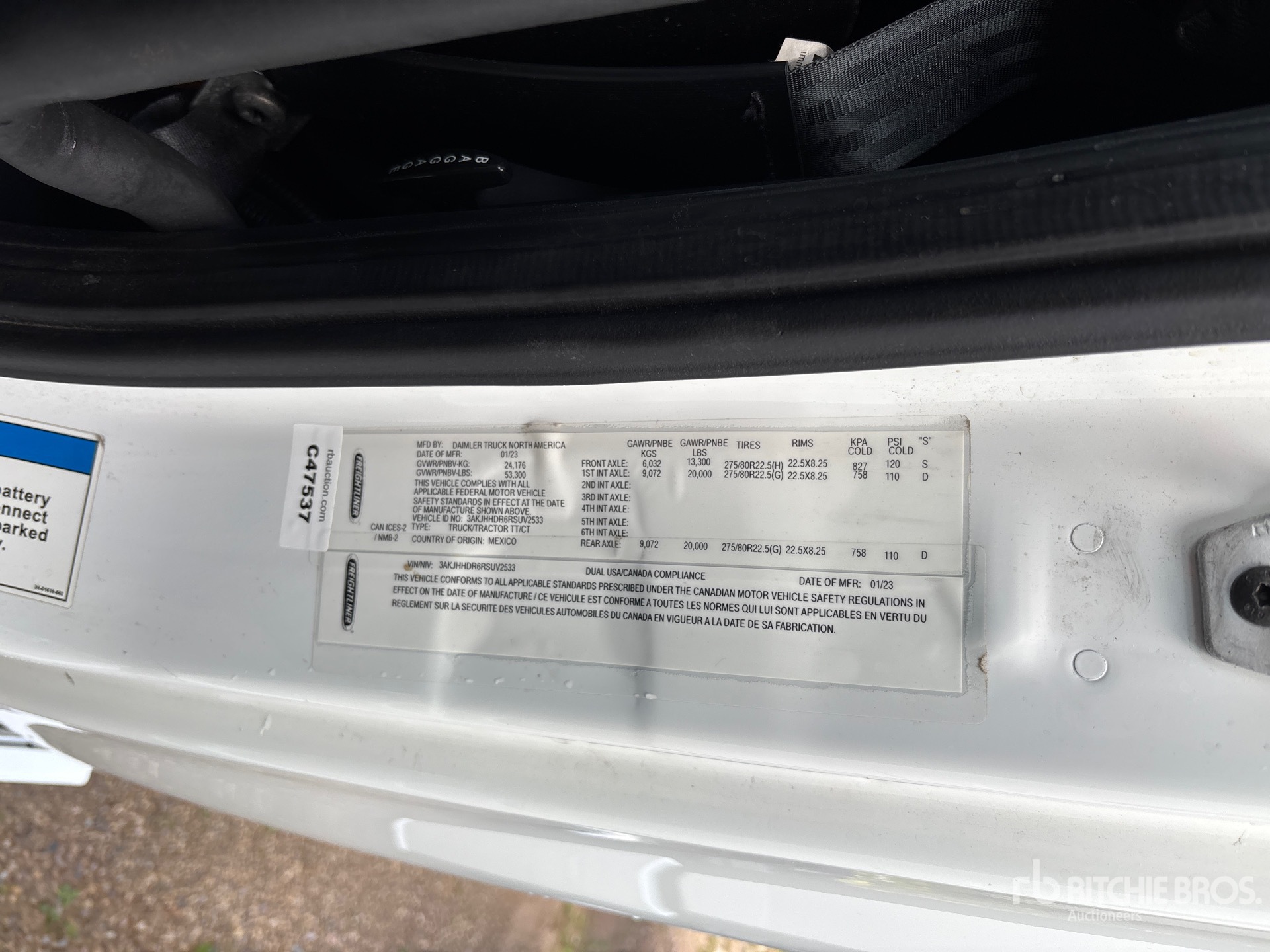 General Appearance with Numéro de série/Numéro d'identification du véhicule automobile