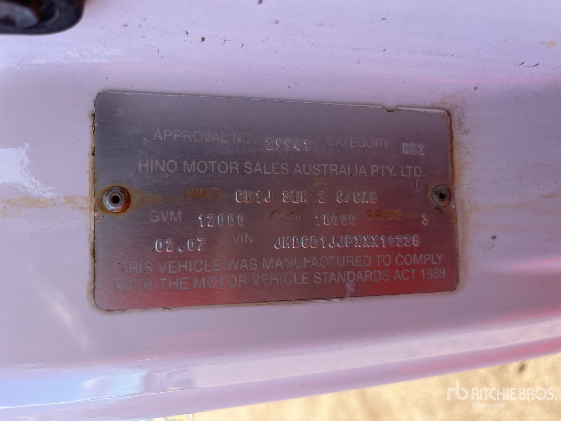 General Appearance with Numéro de série/Numéro d'identification du véhicule automobile
