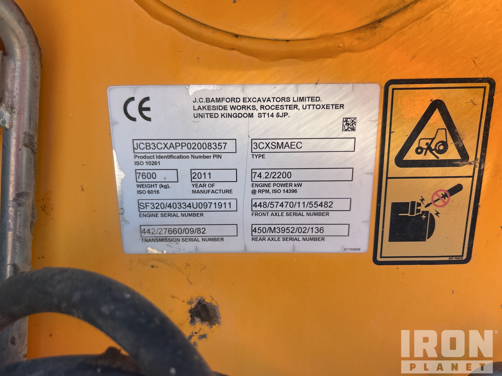 General Appearance with N.º de serie/VIN