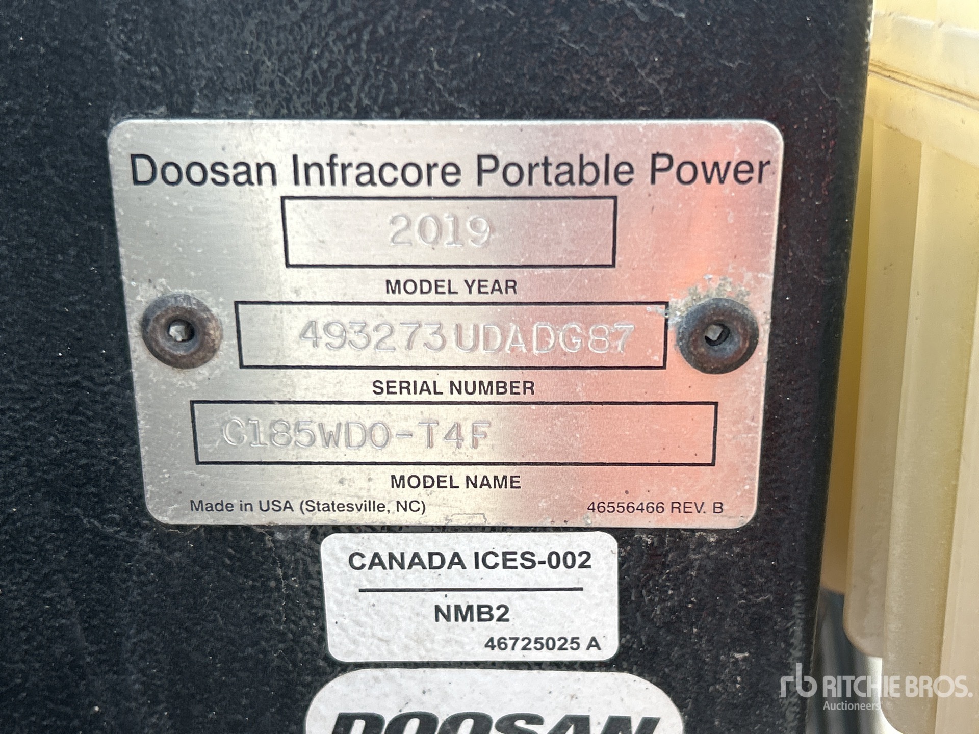 General Appearance with Unit Serial Number