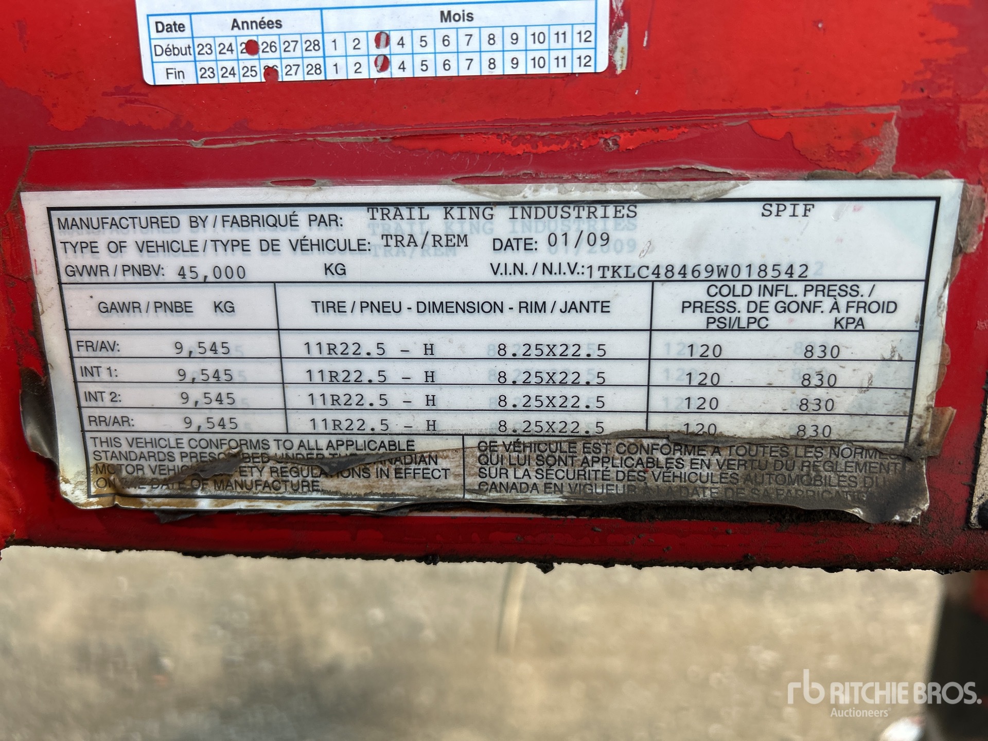 General Appearance with Numéro de série/Numéro d'identification du véhicule automobile