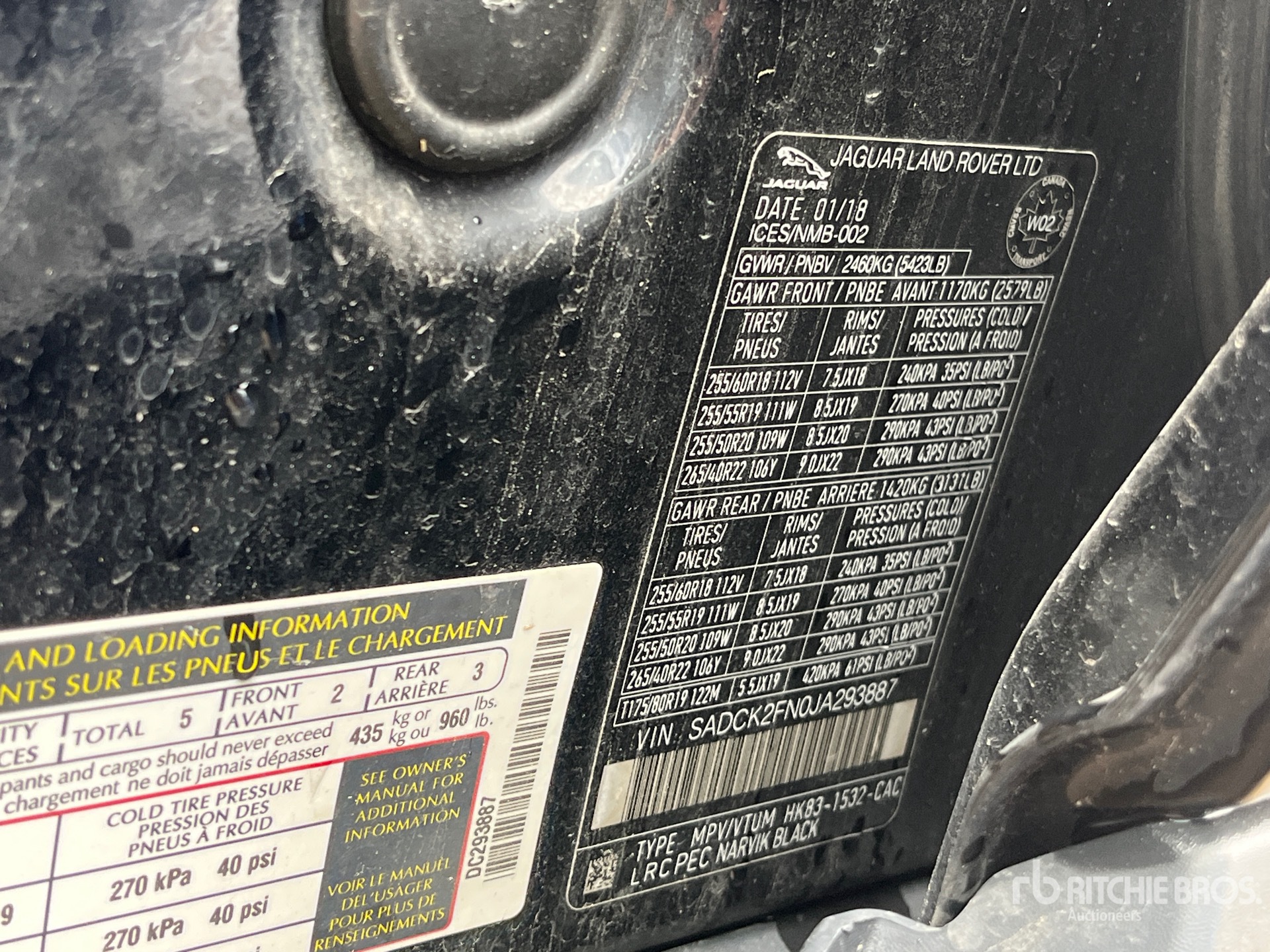 General Appearance with Second Serial Number/VIN Photo