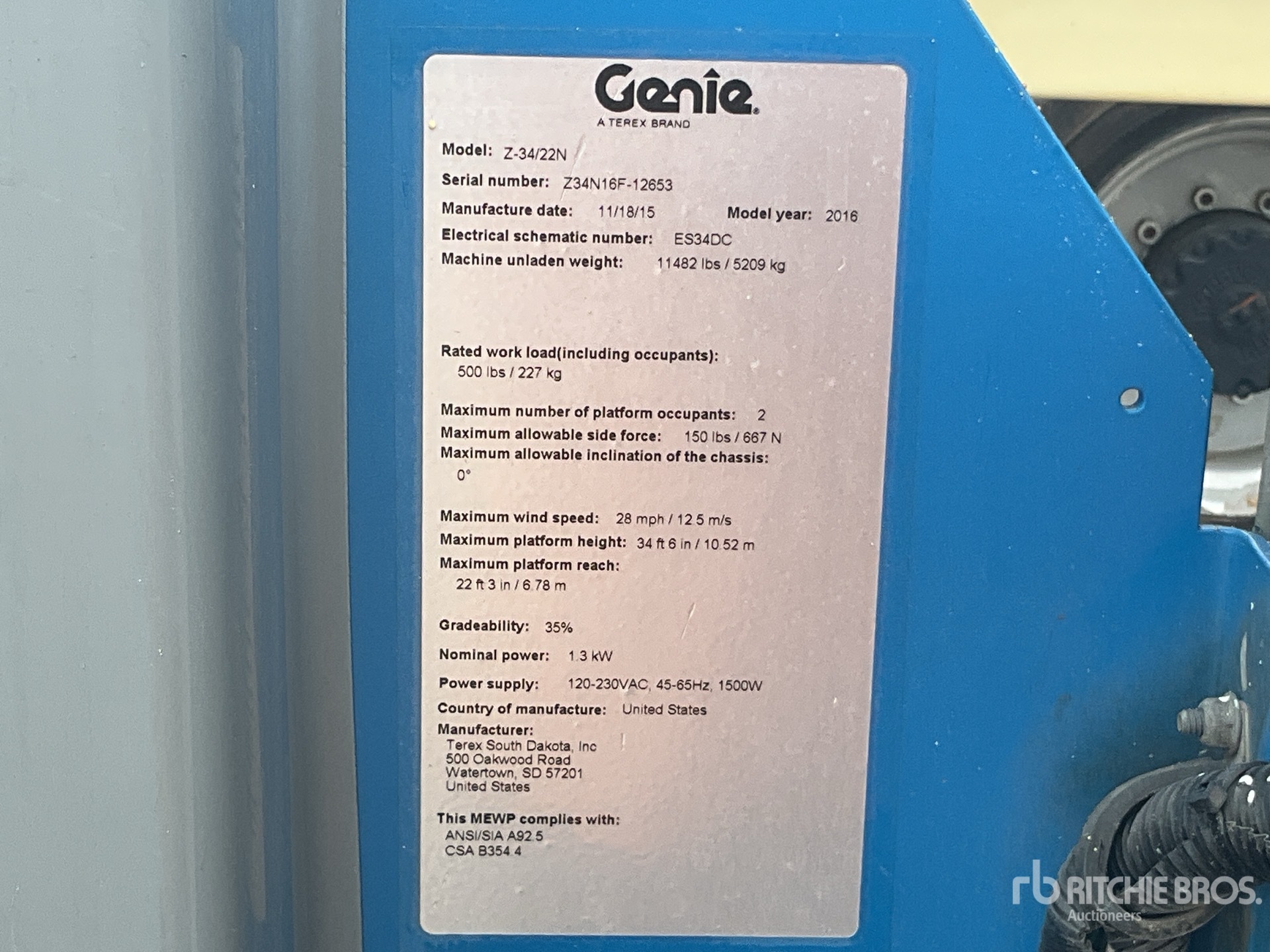 General Appearance with Numero seriale/numero d’identificazione del veicolo (VIN)