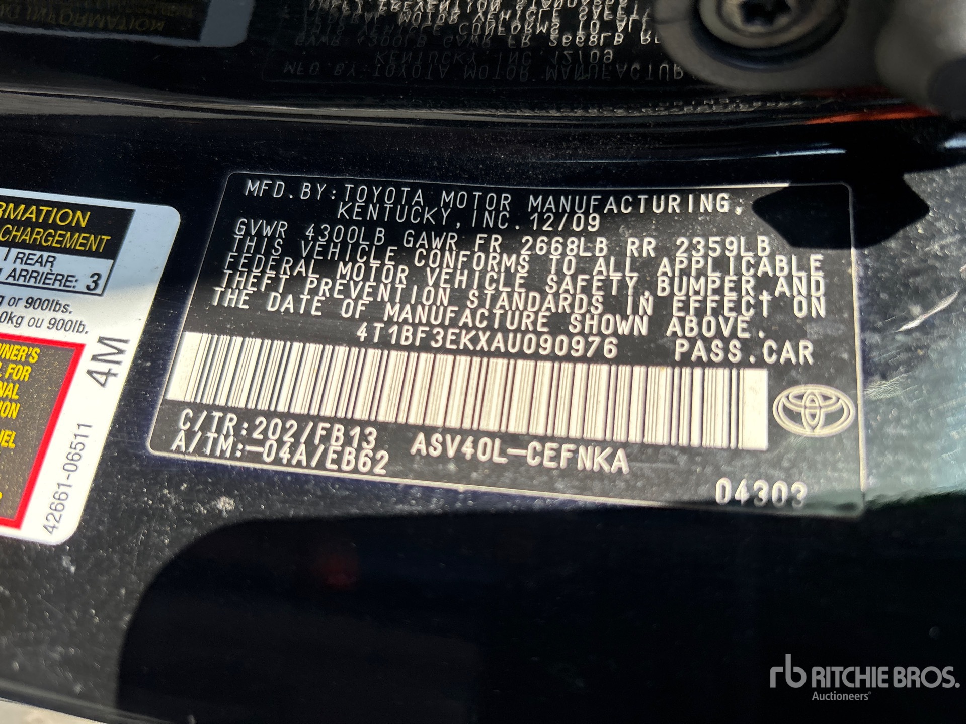 Aspect général with Numéro de série/Numéro d'identification du véhicule automobile