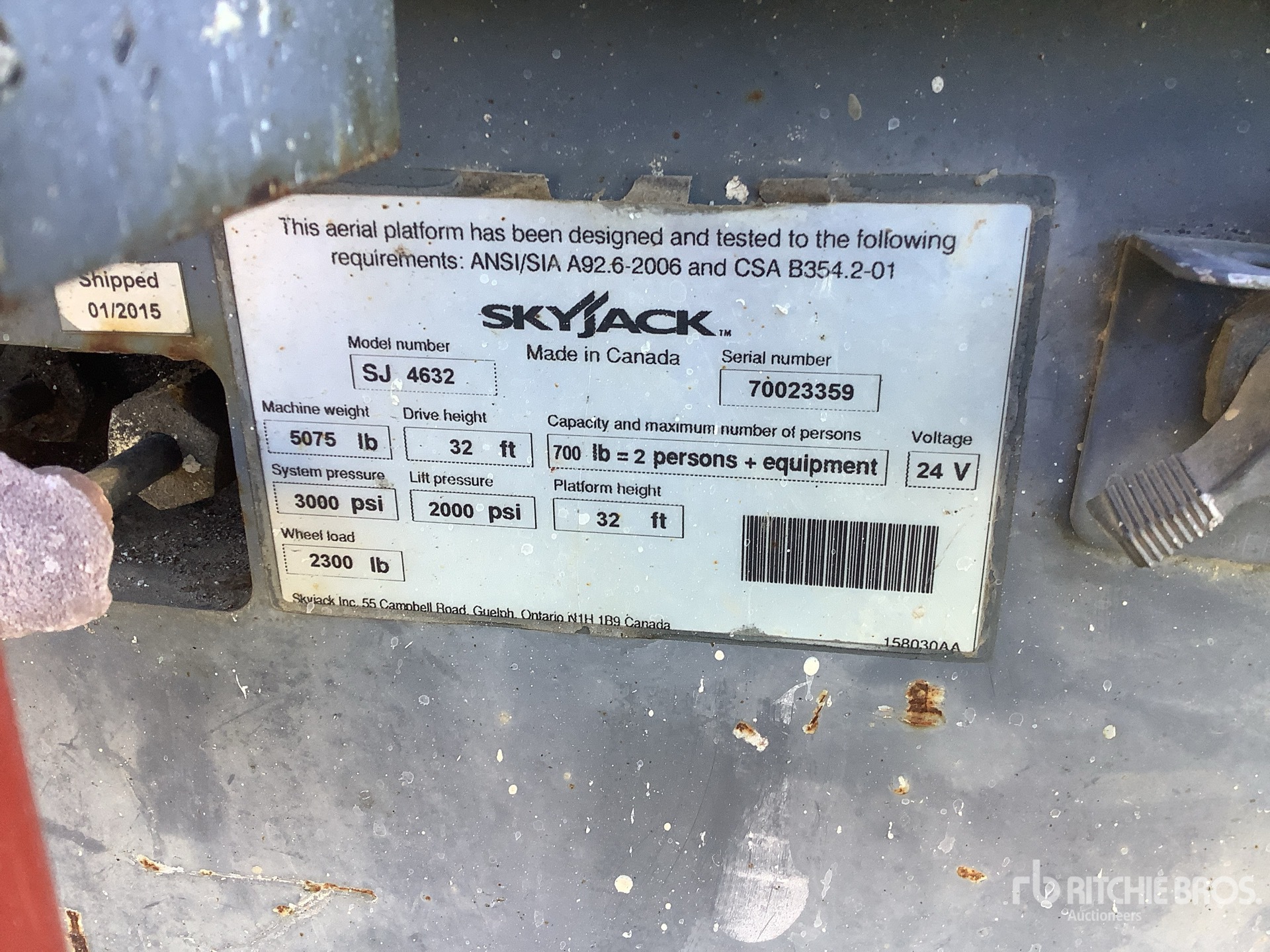 ELEVADOR TIJERA 2015 SKYJACK SJIII4632