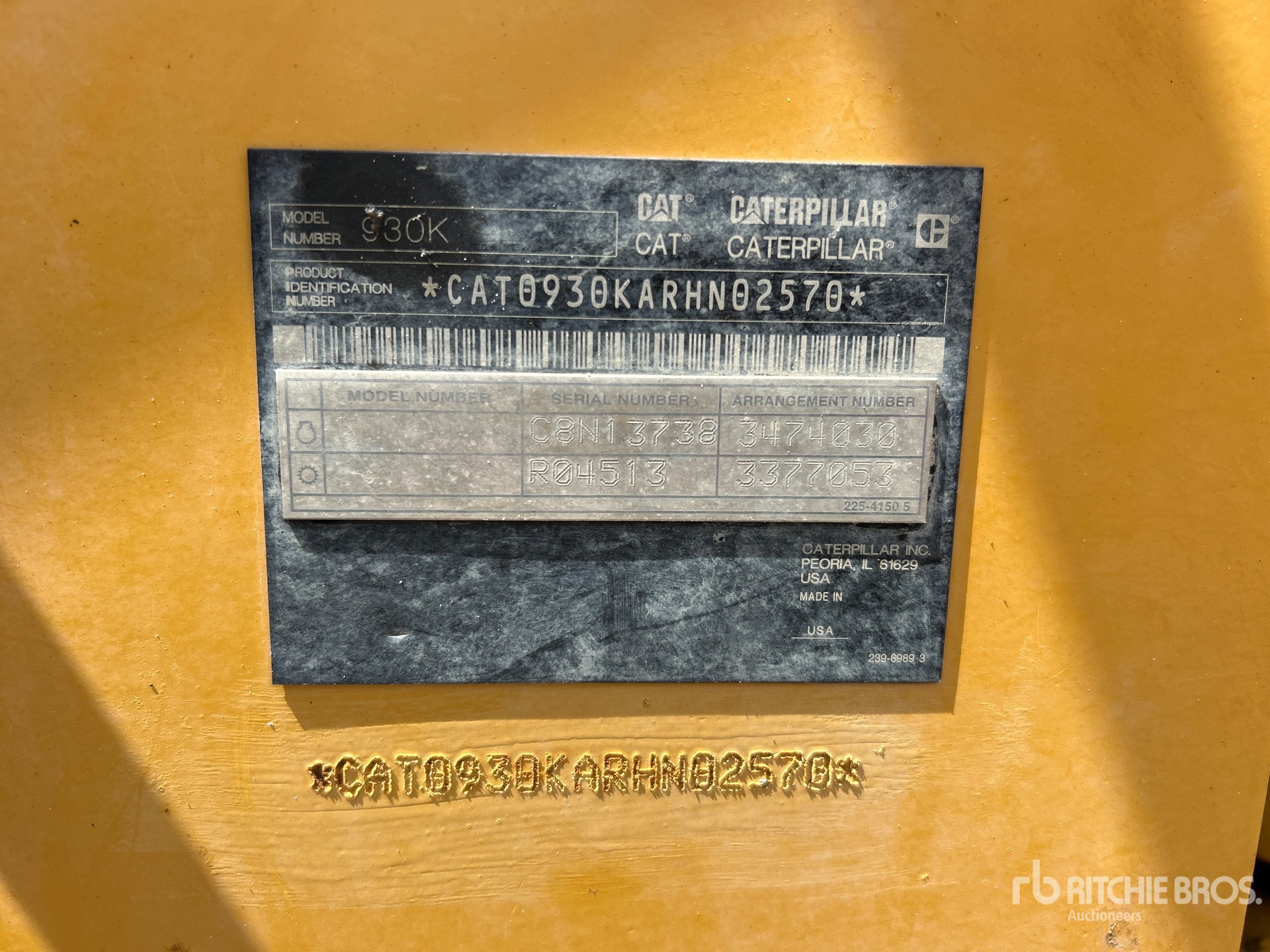 General Appearance with Numéro de série/Numéro d'identification du véhicule automobile