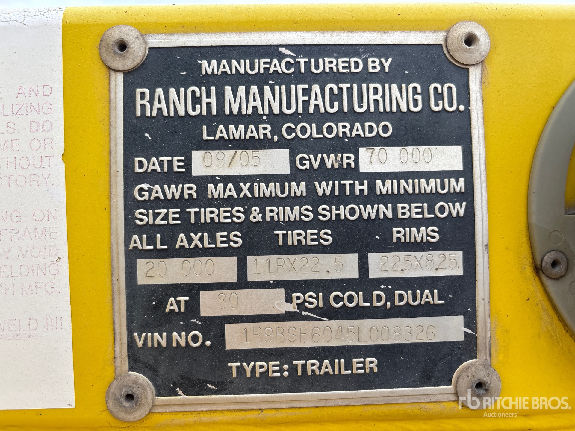 General Appearance with N.º de serie/VIN