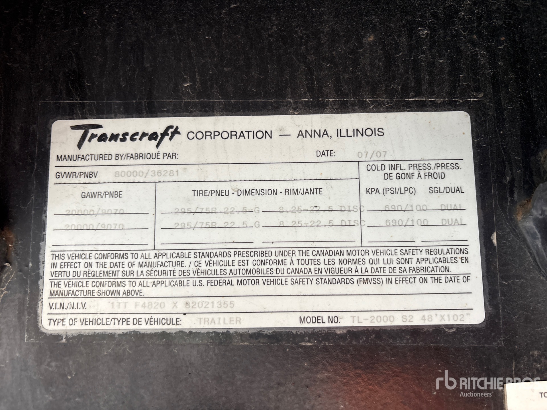 General Appearance with Numer seryjny/numer identyfikacyjny pojazdu