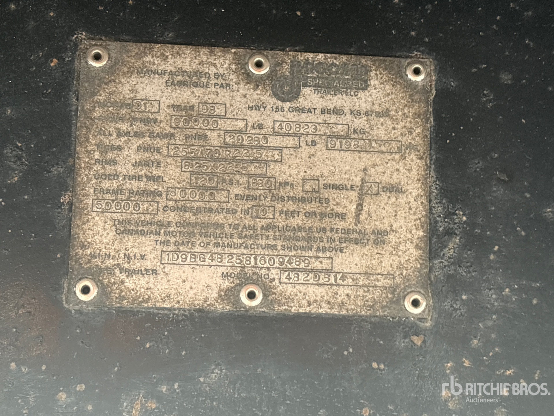 General Appearance with N.º de serie/VIN