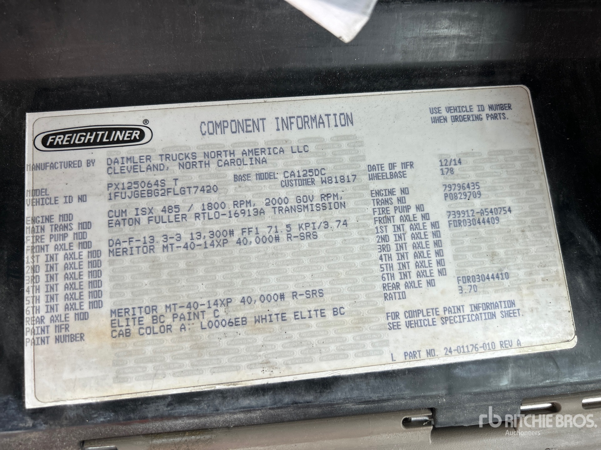 General Appearance with Numéro de série/Numéro d'identification du véhicule automobile