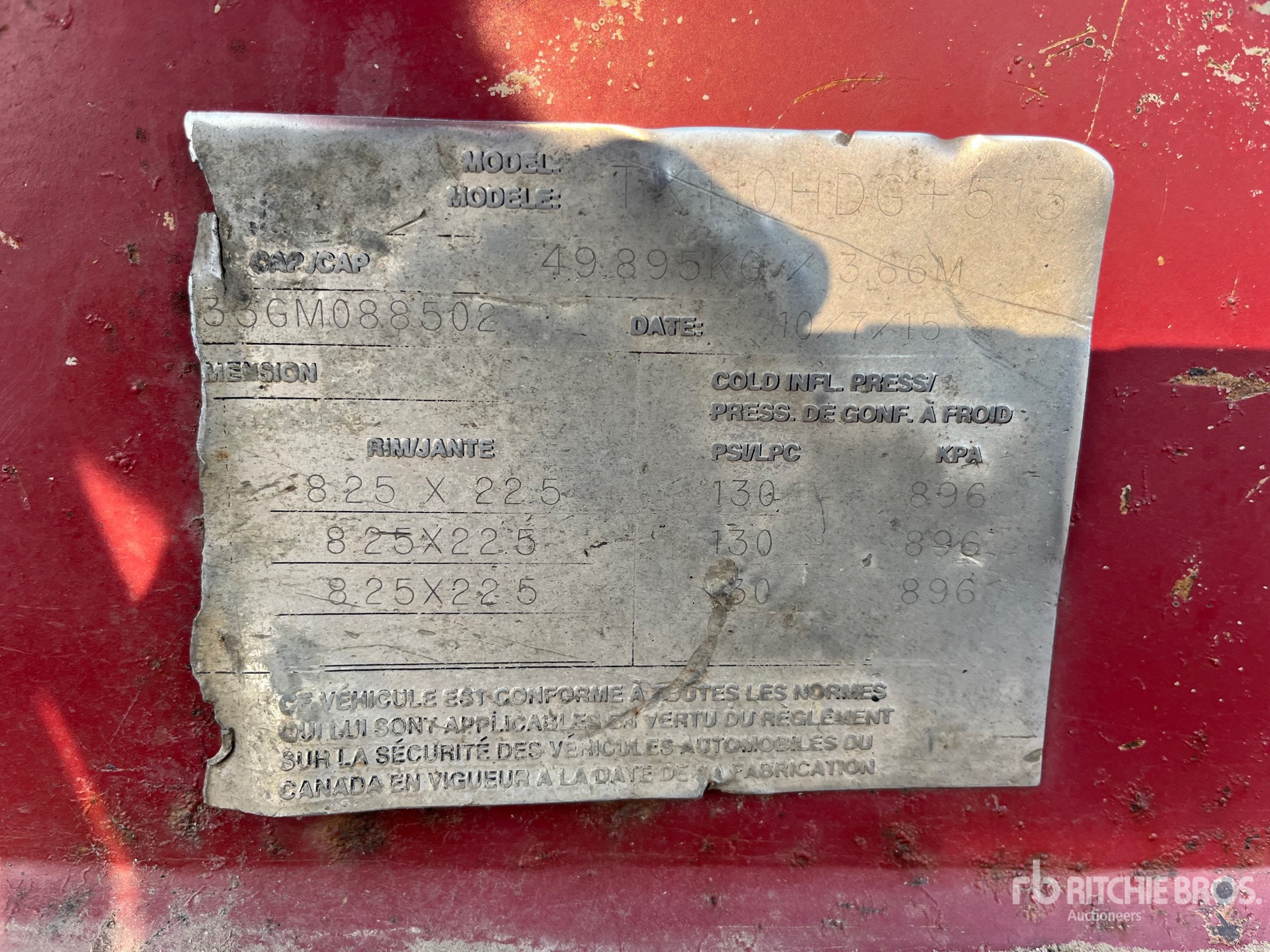 General Appearance with Numéro de série/Numéro d'identification du véhicule automobile