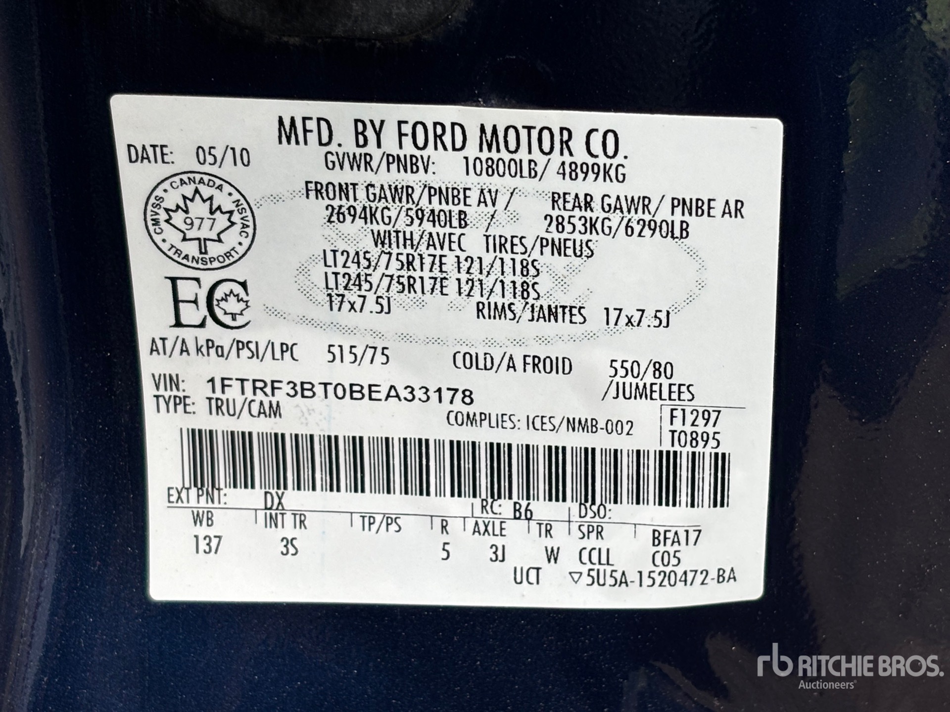 General Appearance with Second Serial Number/VIN Photo