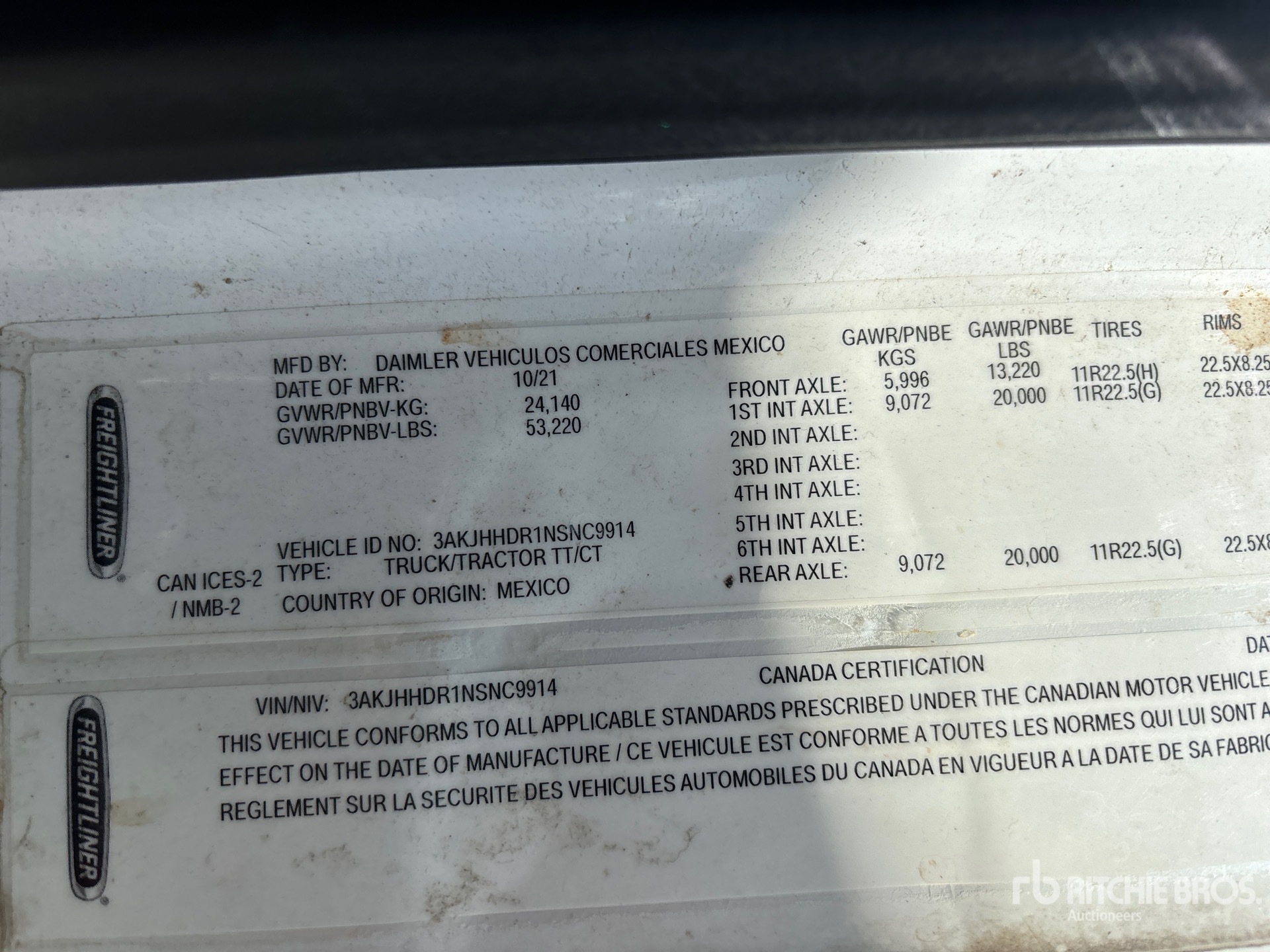 Aspect général with Deuxième photo du numéro de série/NIV