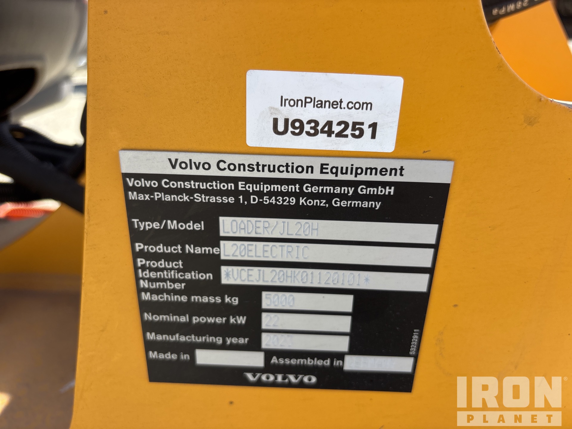 General Appearance with Numero seriale/numero d’identificazione del veicolo (VIN)