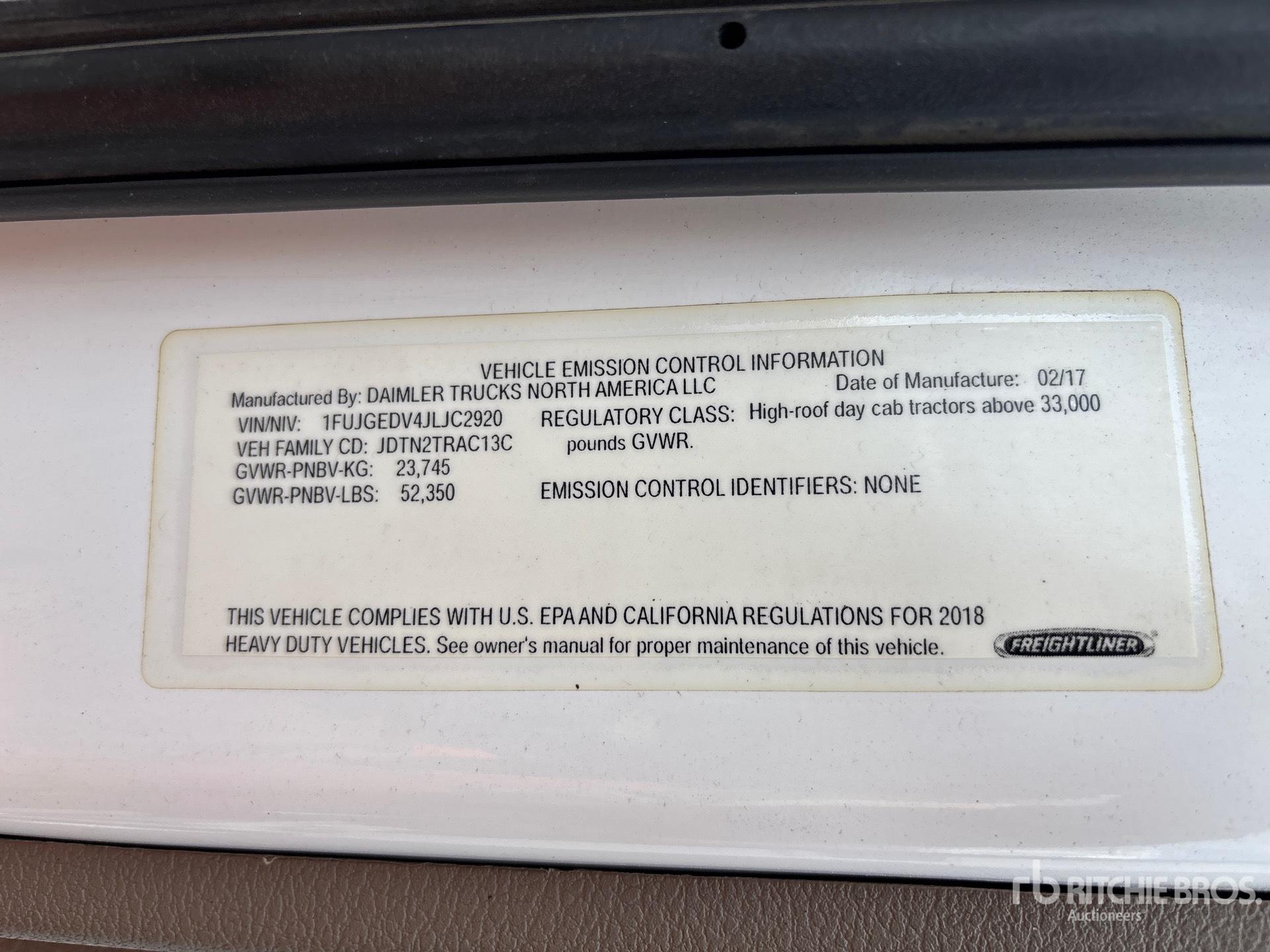 General Appearance with Second Serial Number/VIN Photo