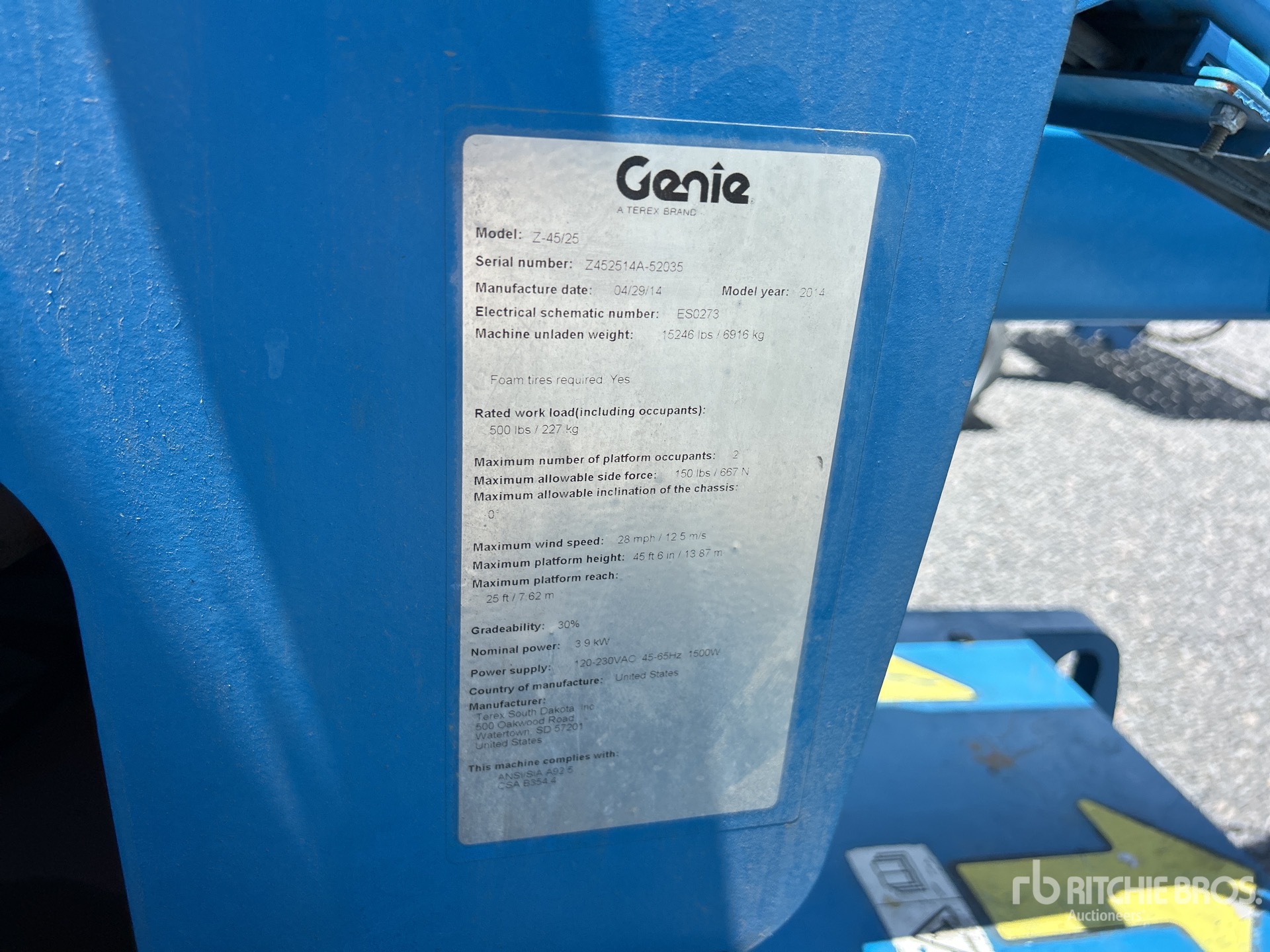 General Appearance with Seriennummer / FIN