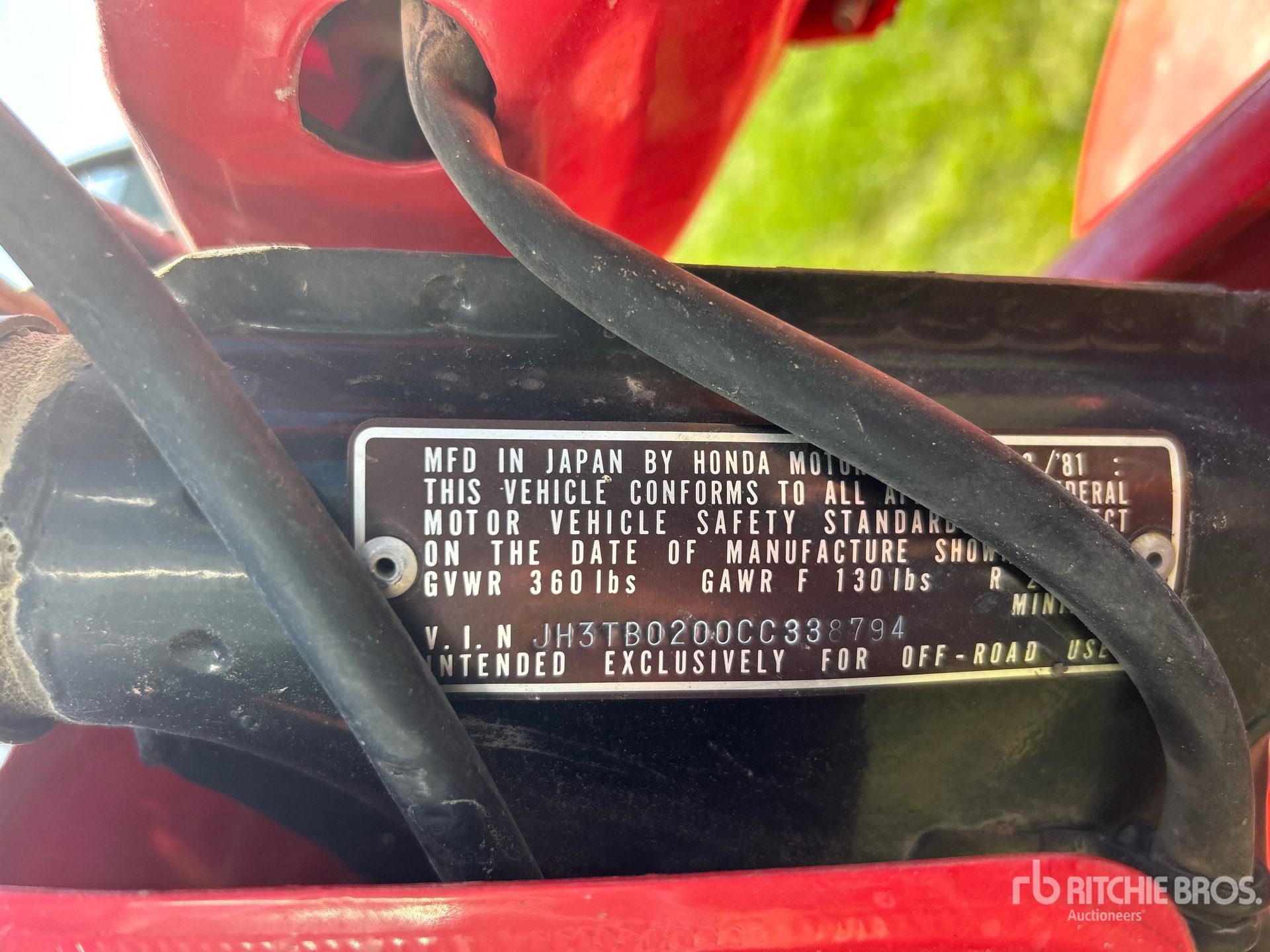 General Appearance with Numero seriale/numero d’identificazione del veicolo (VIN)