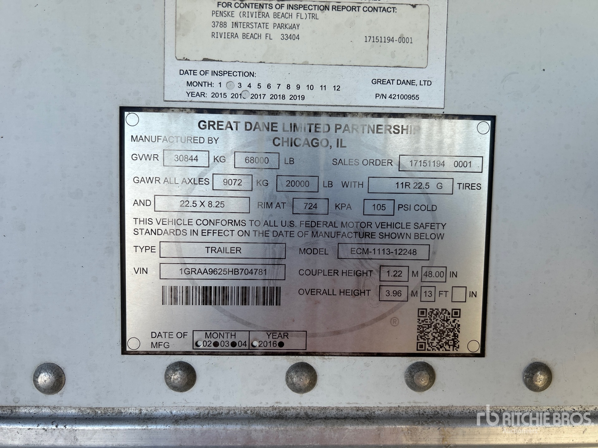 General Appearance with Numero seriale/numero d’identificazione del veicolo (VIN)