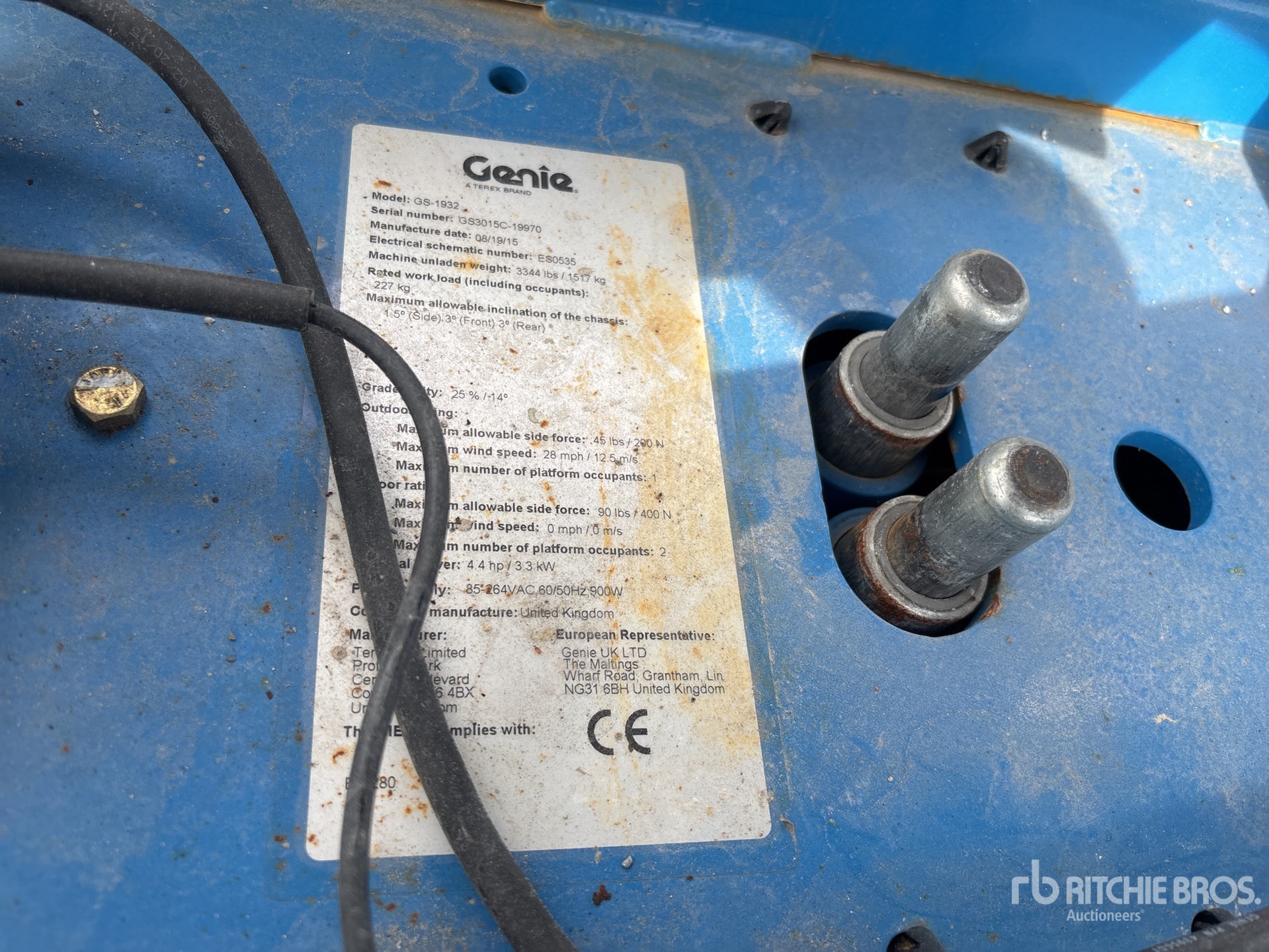 General Appearance with N.º de serie/VIN