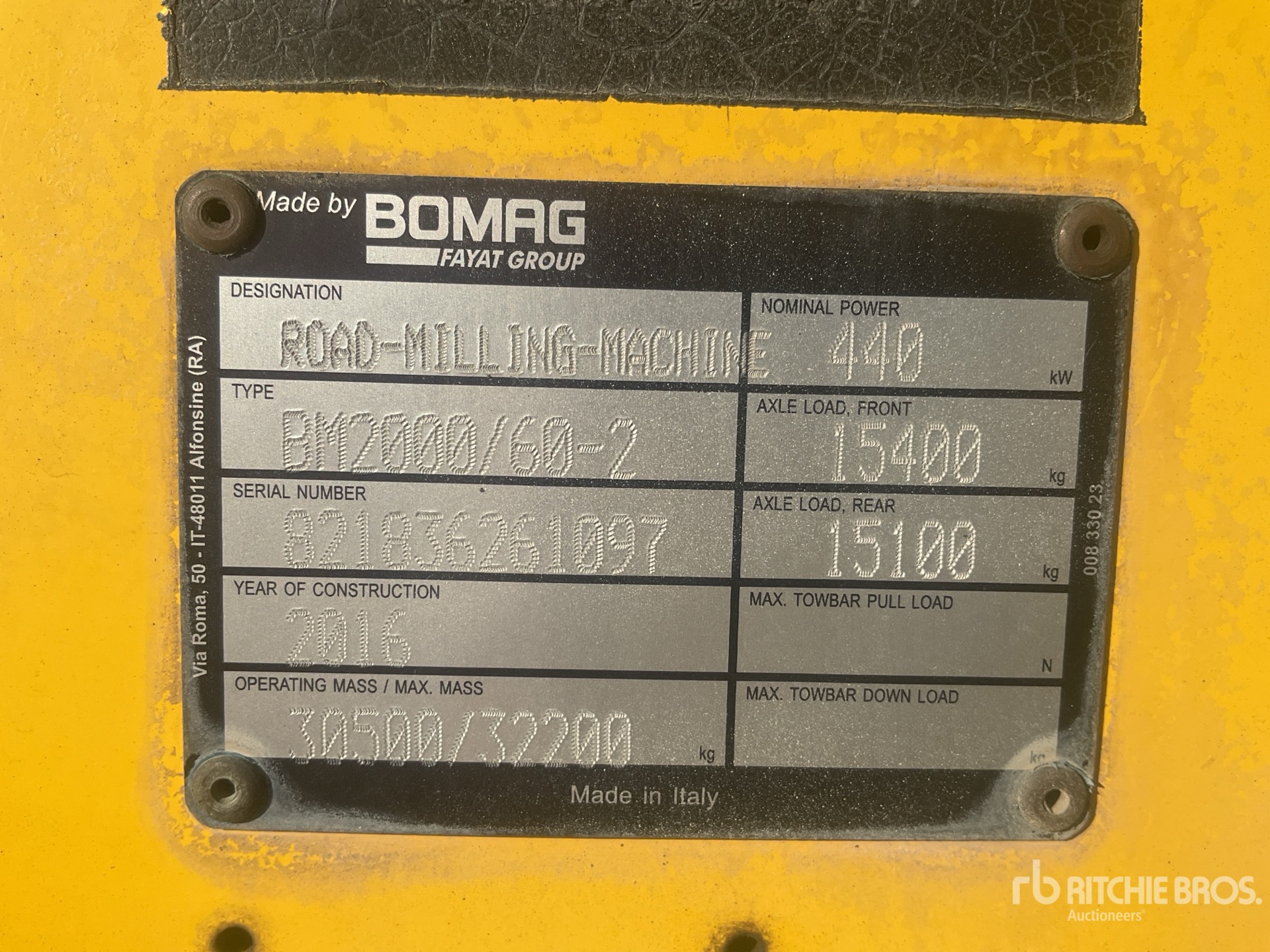 General Appearance with N.º de serie/VIN