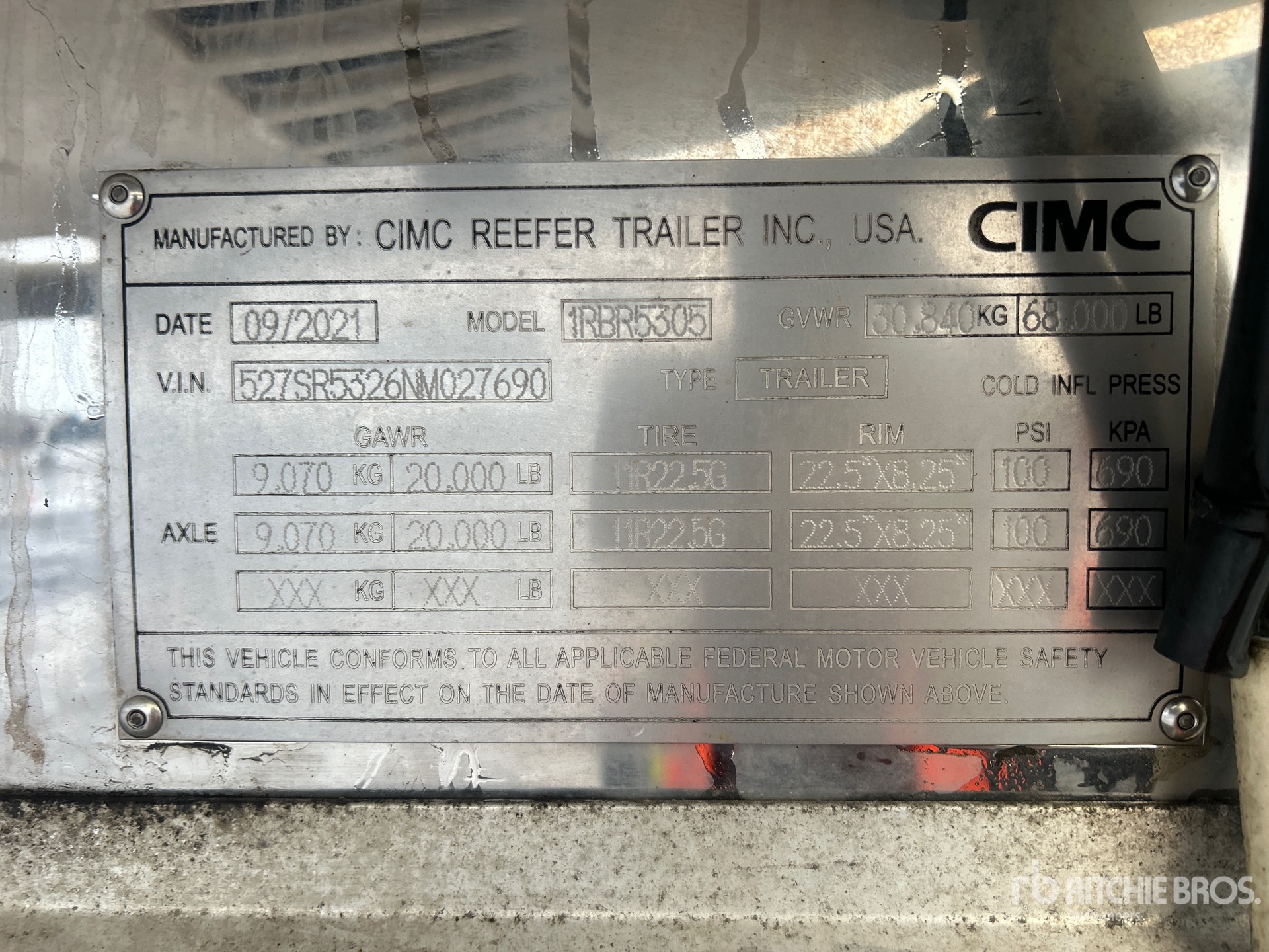 General Appearance with Numéro de série/Numéro d'identification du véhicule automobile