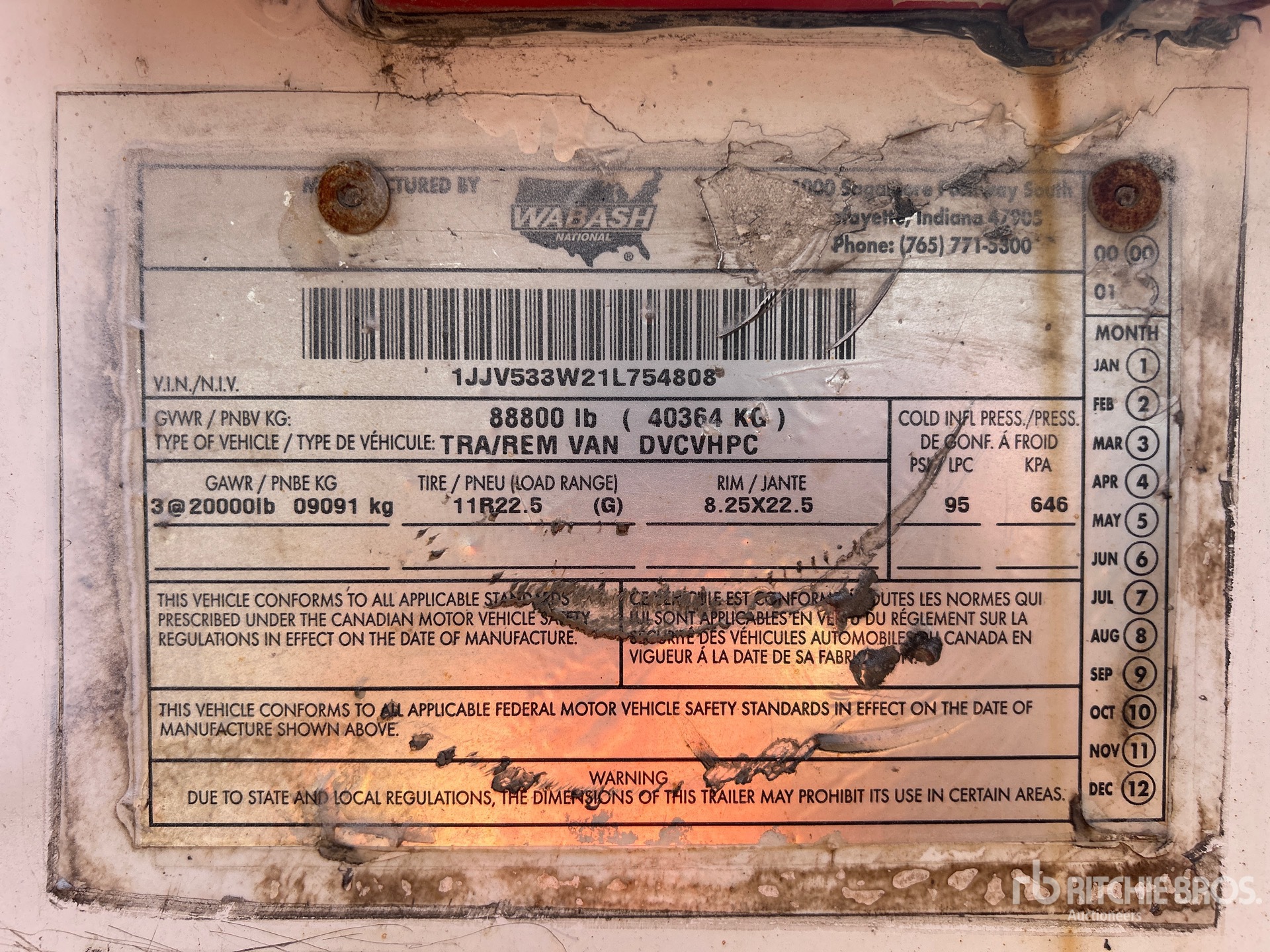 General Appearance with Numéro de série/Numéro d'identification du véhicule automobile