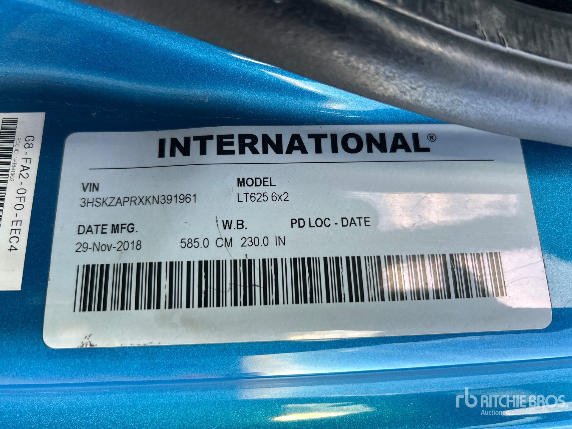 General Appearance with Numero seriale/numero d’identificazione del veicolo (VIN)