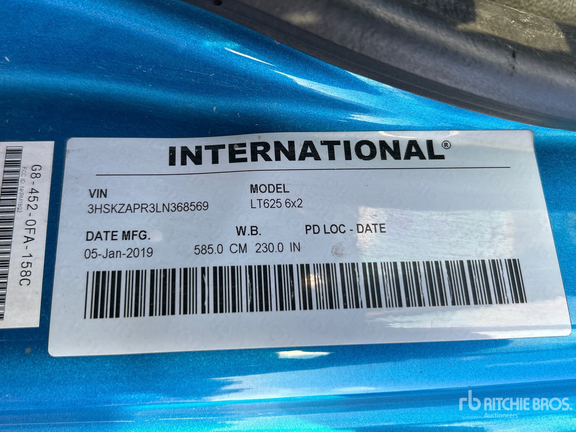 General Appearance with N.º de serie/VIN