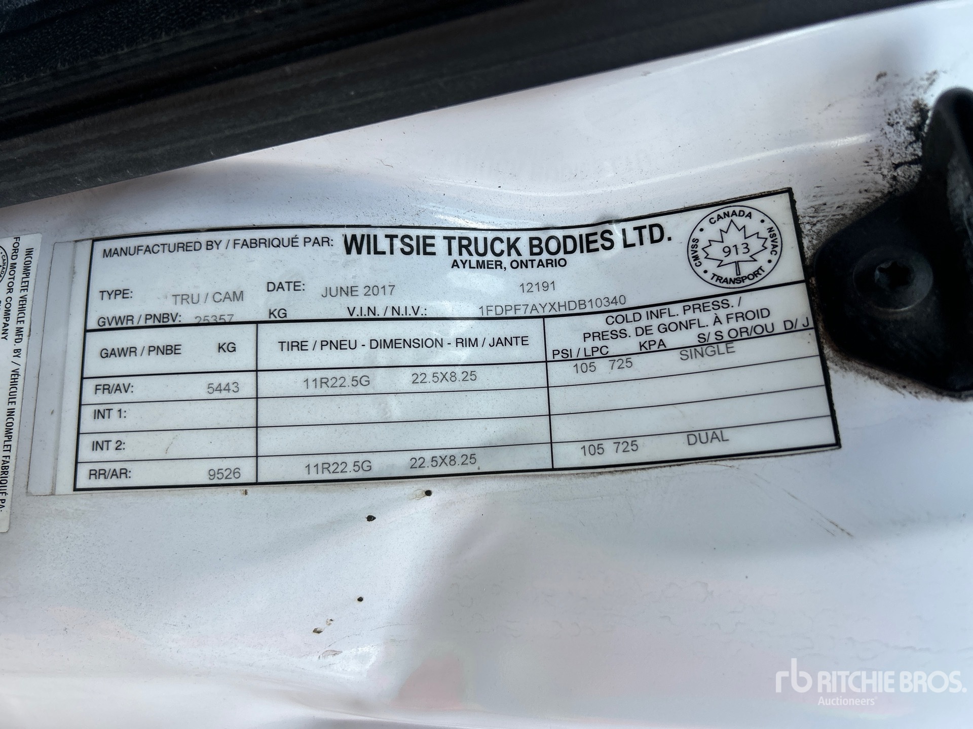 General Appearance with Second Serial Number/VIN Photo