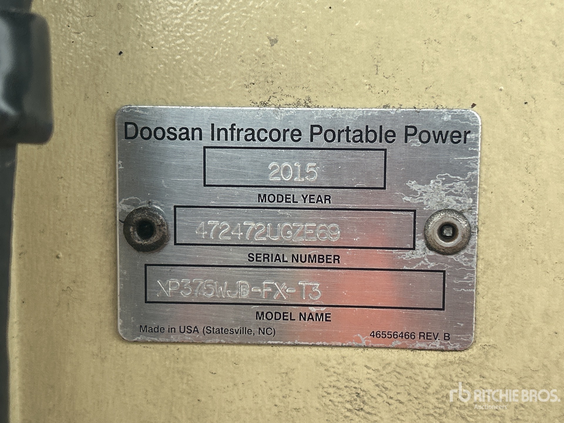 General Appearance with Unit Serial Number