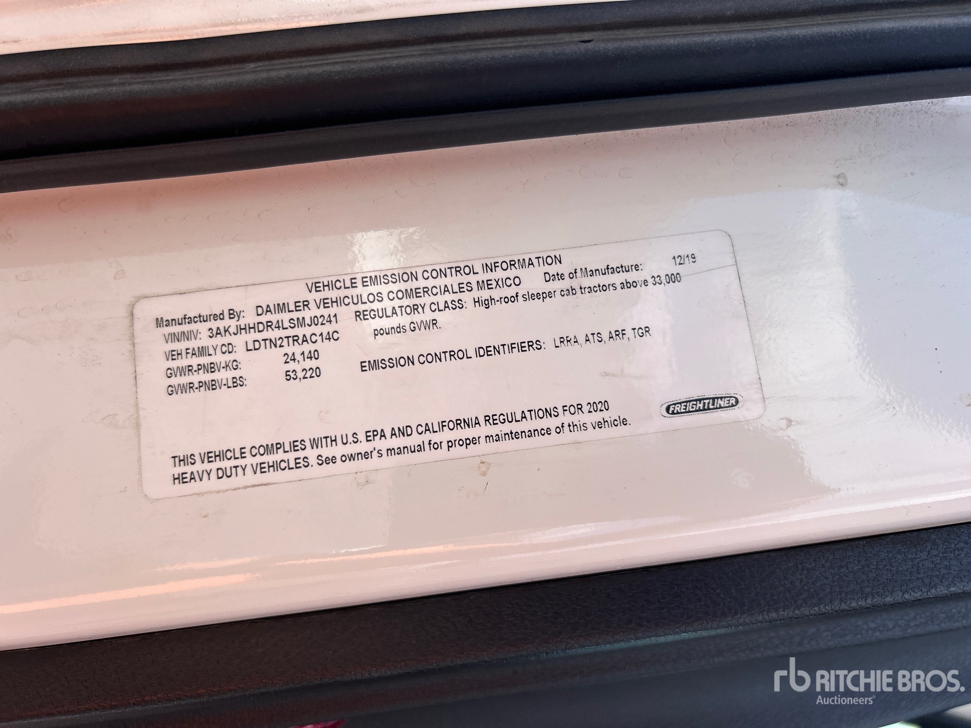 General Appearance with Second Serial Number/VIN Photo
