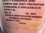General Appearance with Second Serial Number/VIN Photo