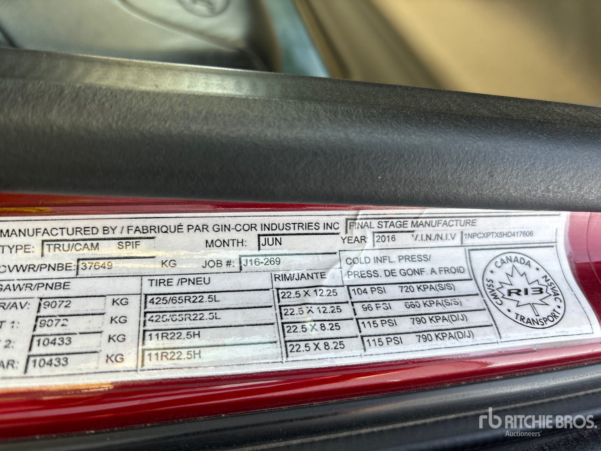 General Appearance with Second Serial Number/VIN Photo