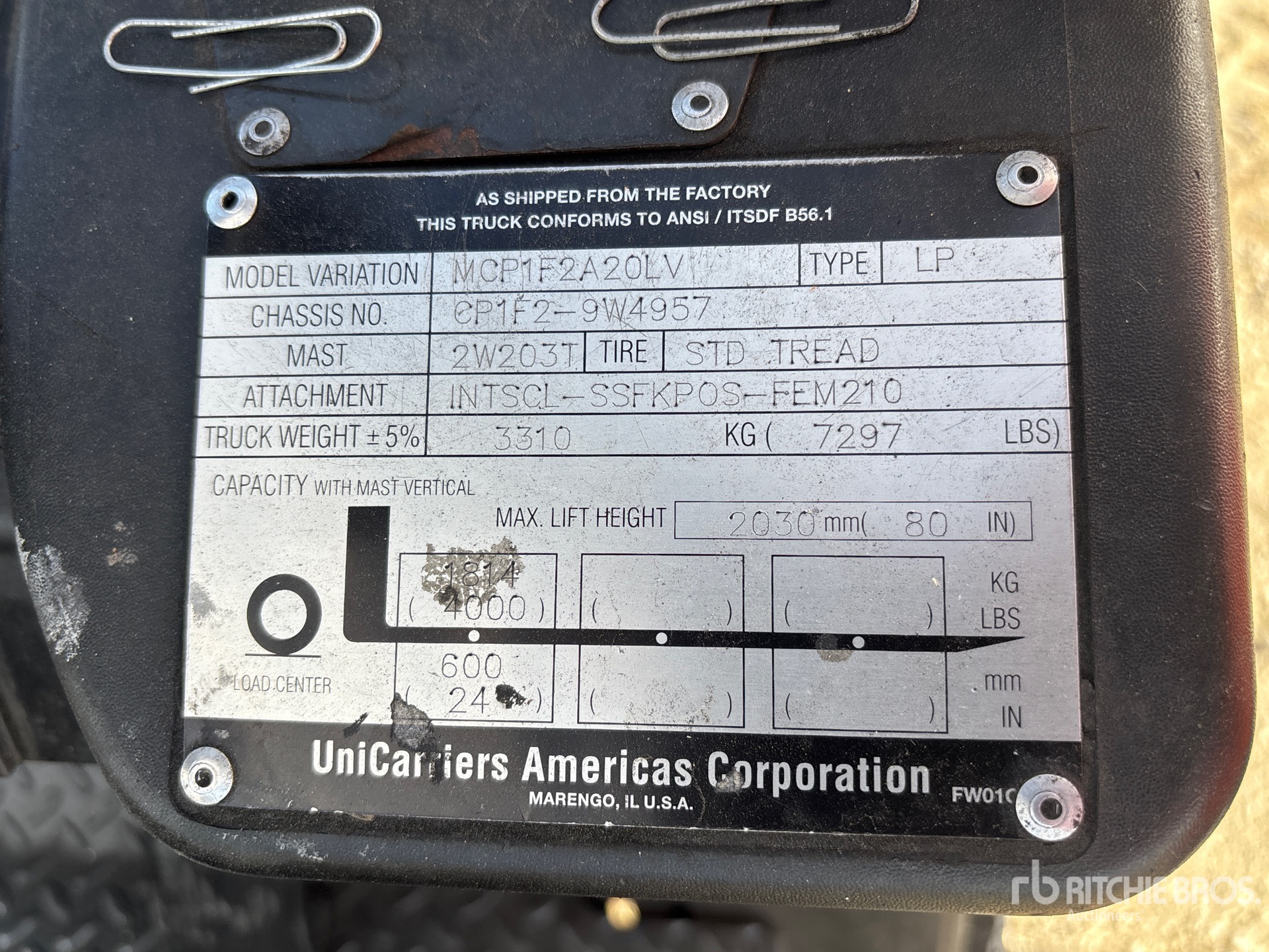 General Appearance with Numéro de série/Numéro d'identification du véhicule automobile