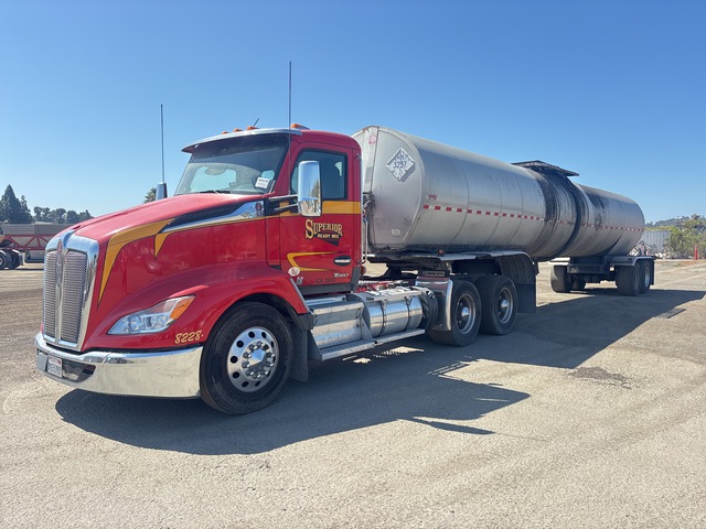 2023 Kenworth T680 6x2 T/A Day Cab Truck Tractor w/ 2003 ST&E Tanker Trailer