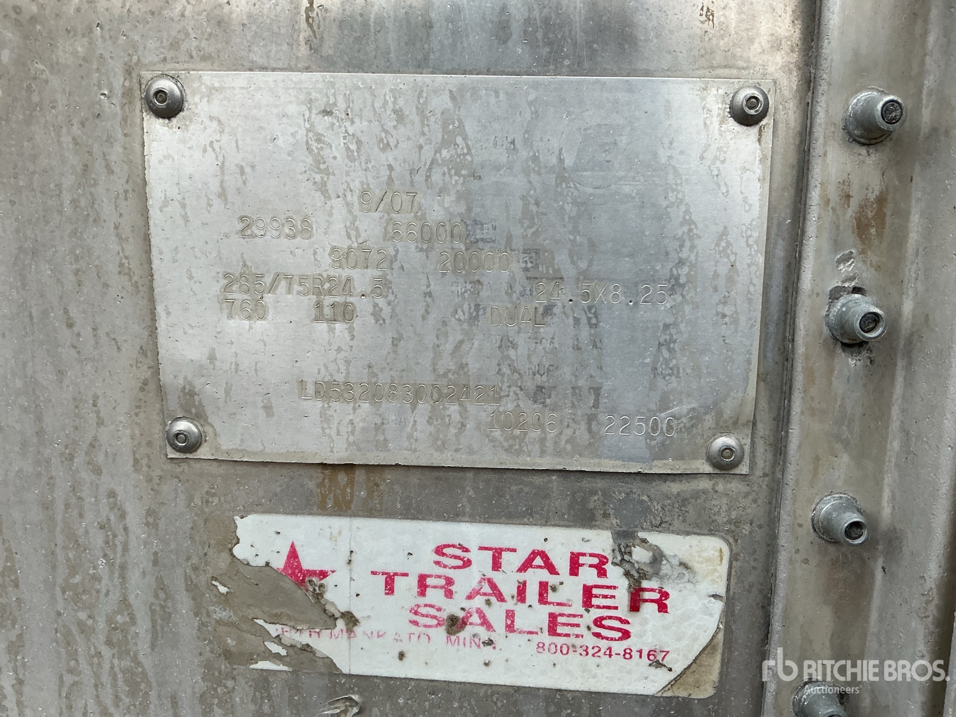 General Appearance with N.º de serie/VIN