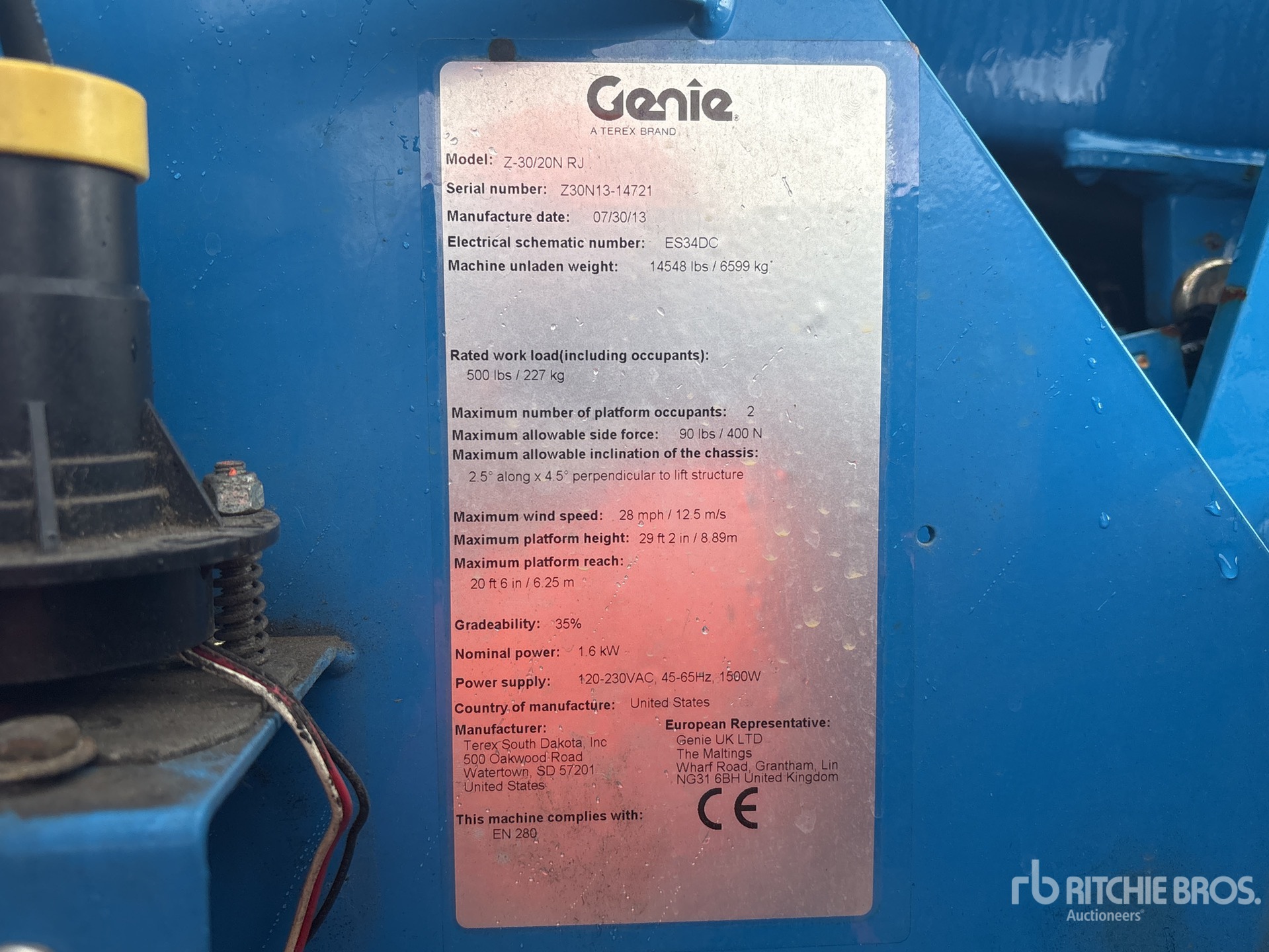 General Appearance with N.º de serie/VIN