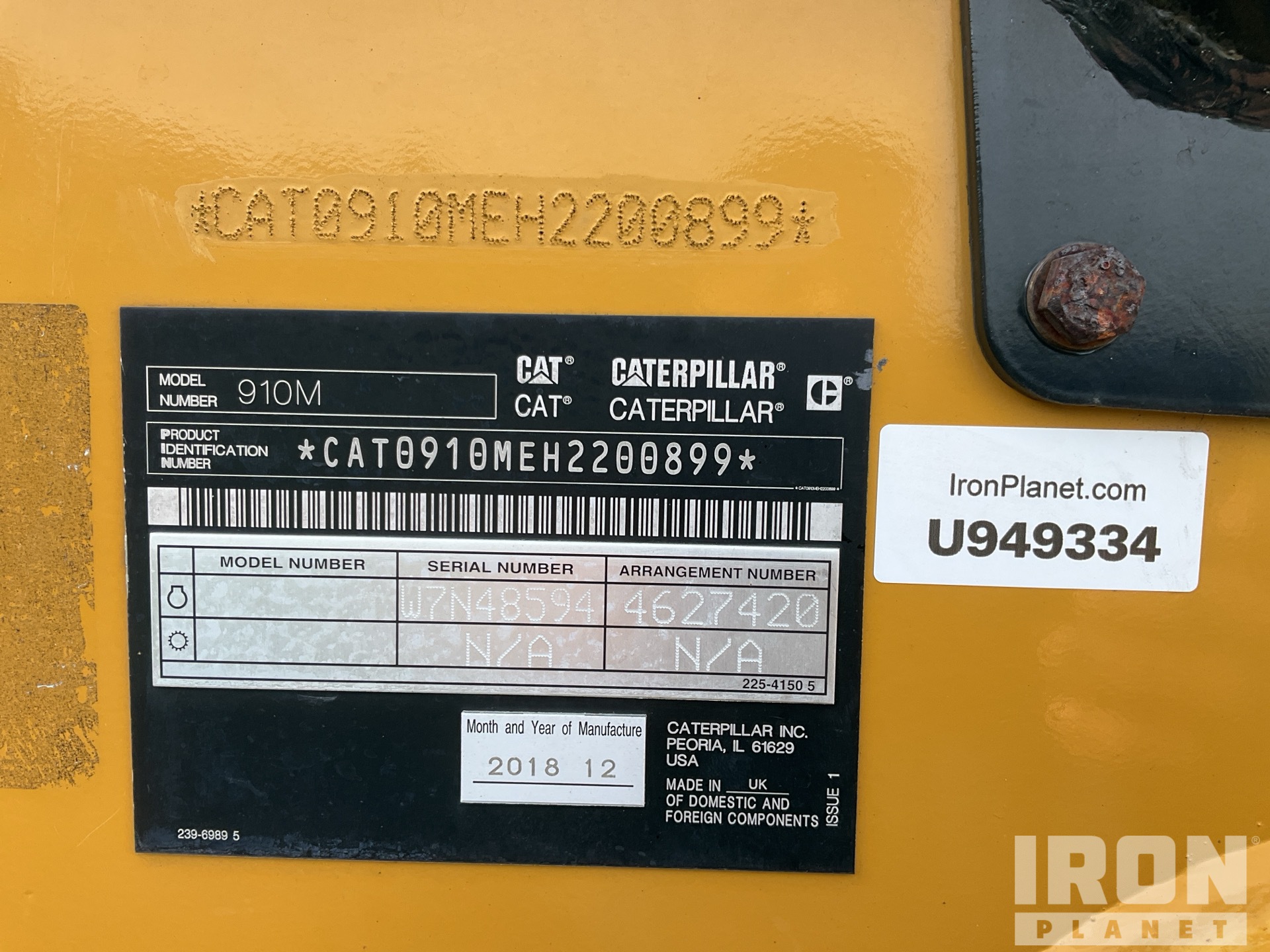 General Appearance with N.º de serie/VIN