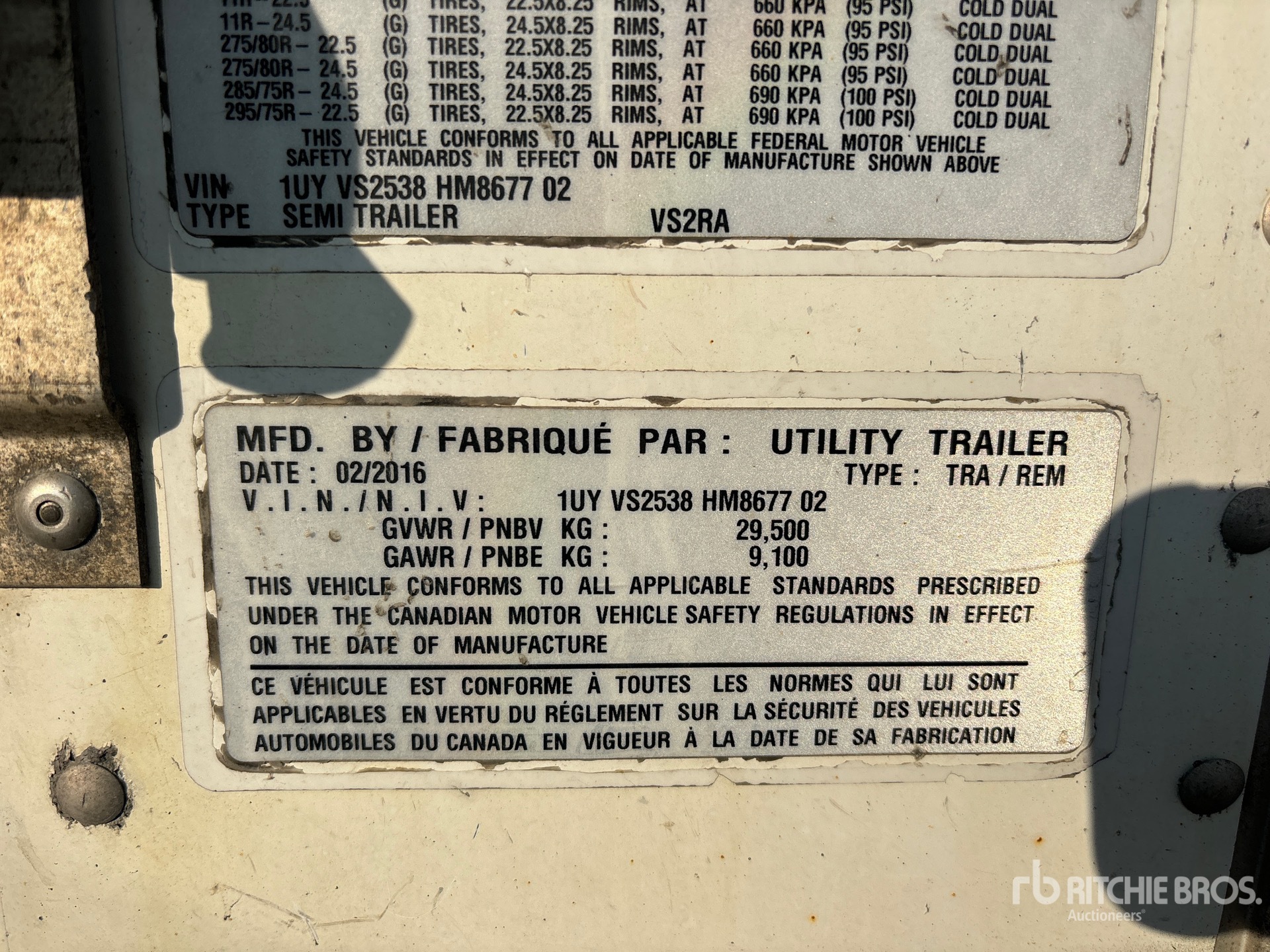 General Appearance with N.º de serie/VIN