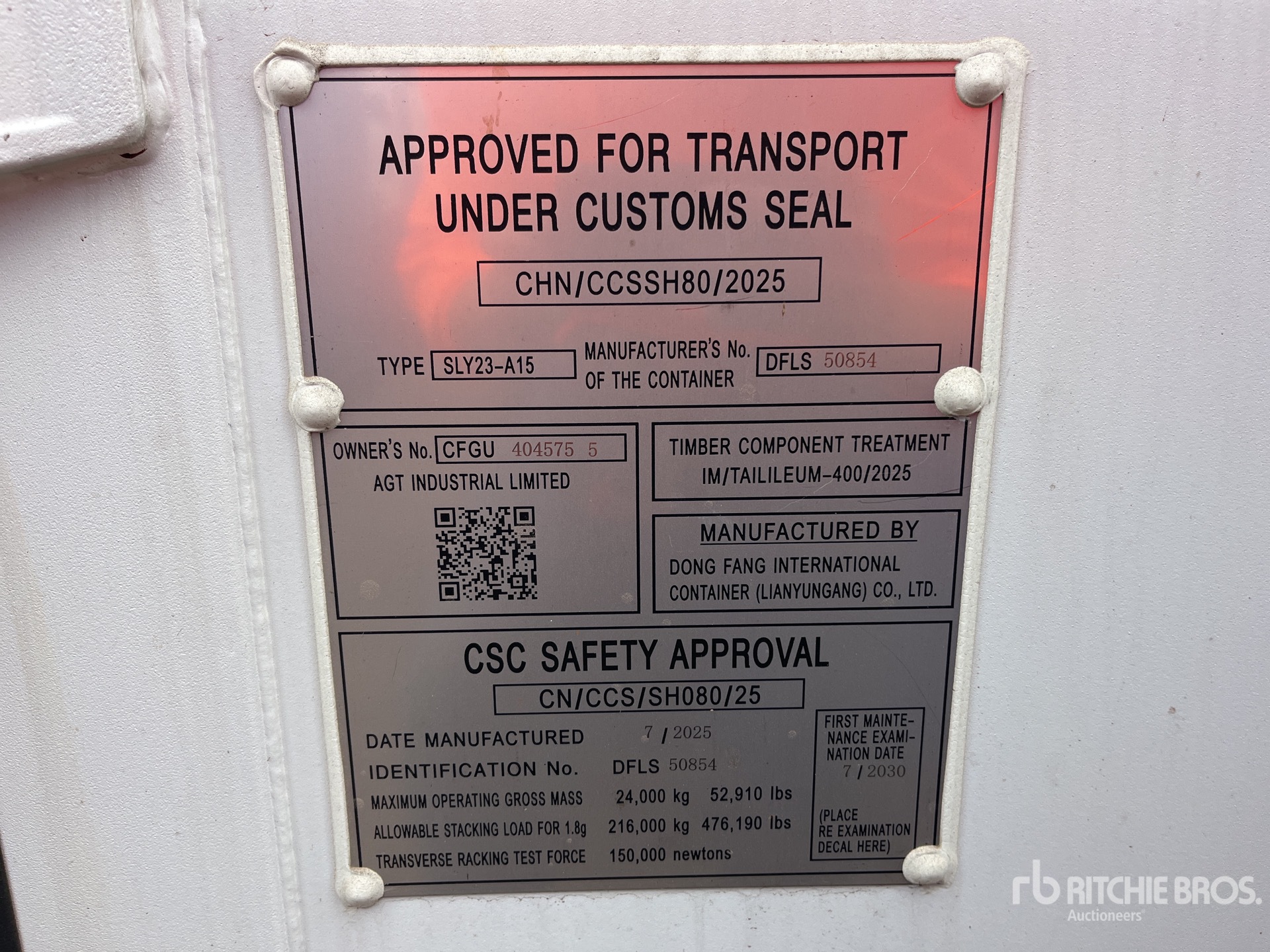 General Appearance with Numero seriale/numero d’identificazione del veicolo (VIN)