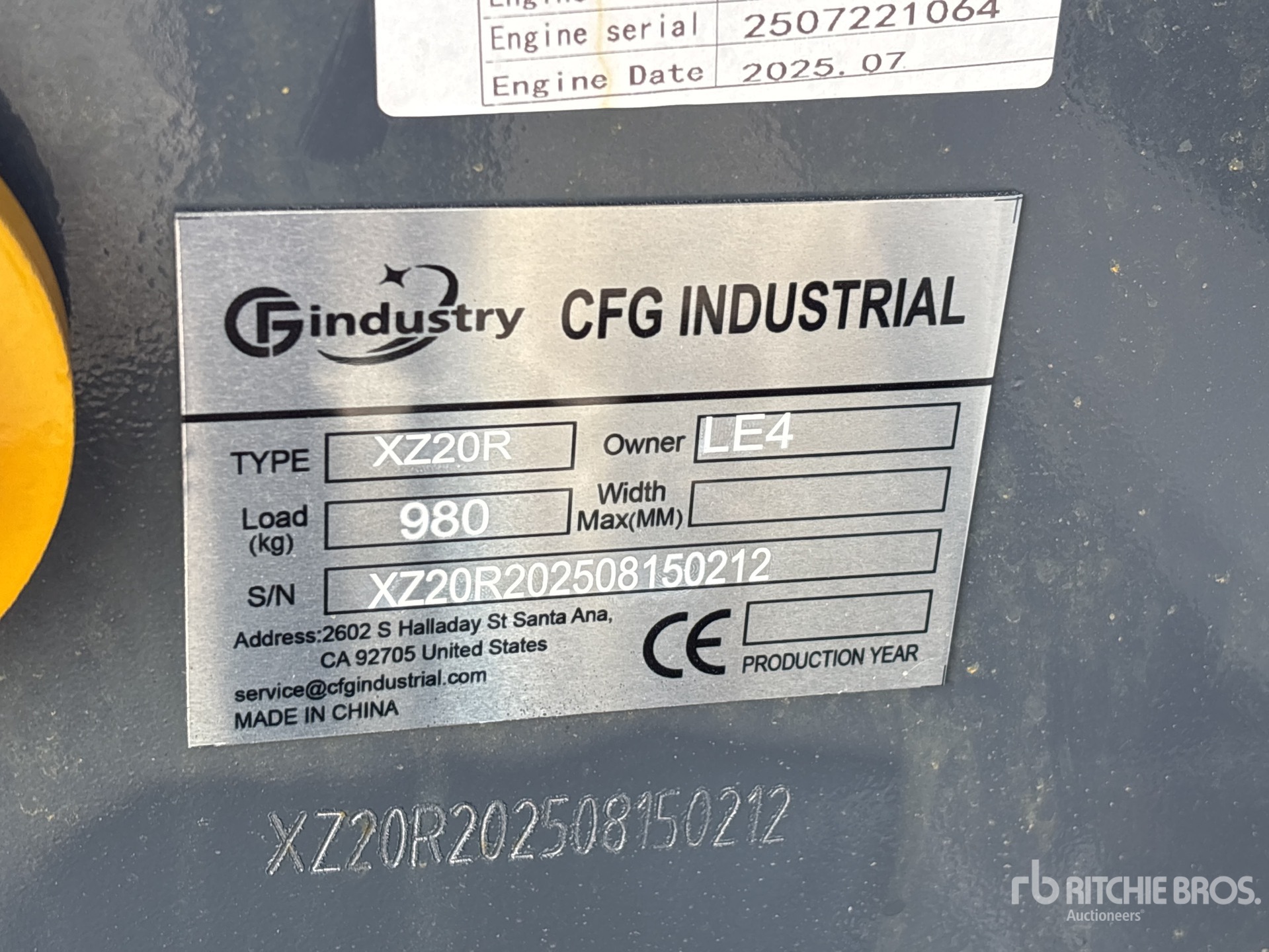 General Appearance with Seriennummer / FIN