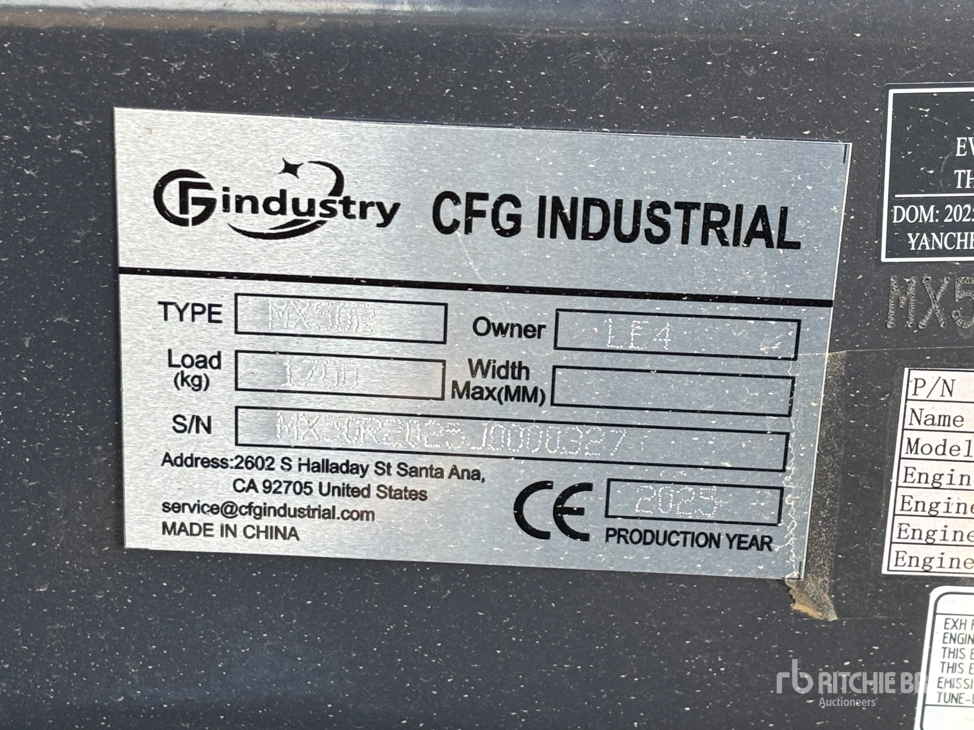 General Appearance with Numer seryjny/numer identyfikacyjny pojazdu