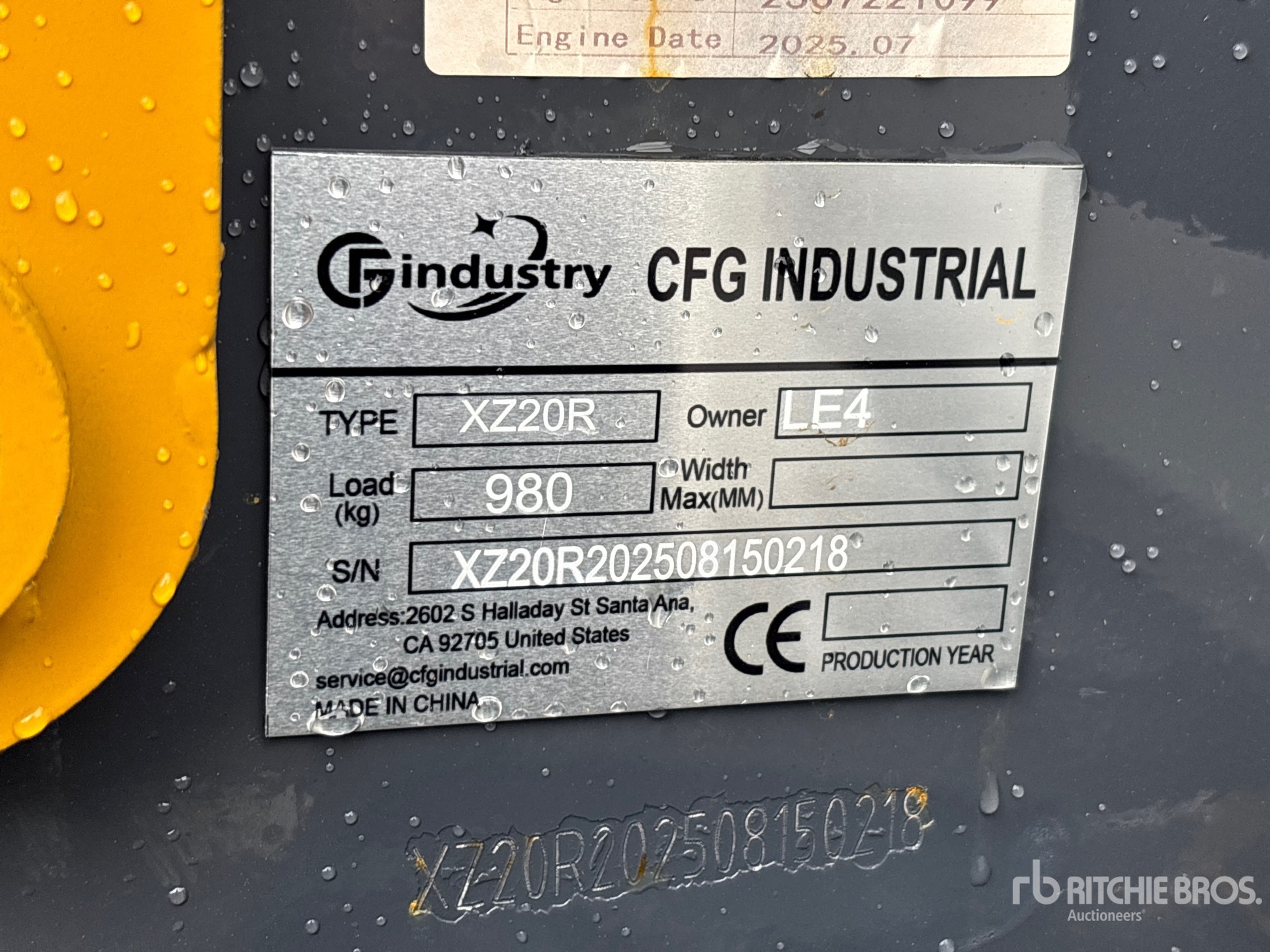 General Appearance with Seriennummer / FIN