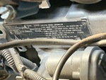Engine with Emission Certification Label