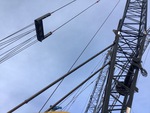 Crane Superstructure with Boom Stops