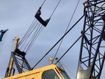 Crane Superstructure with Boom Stops