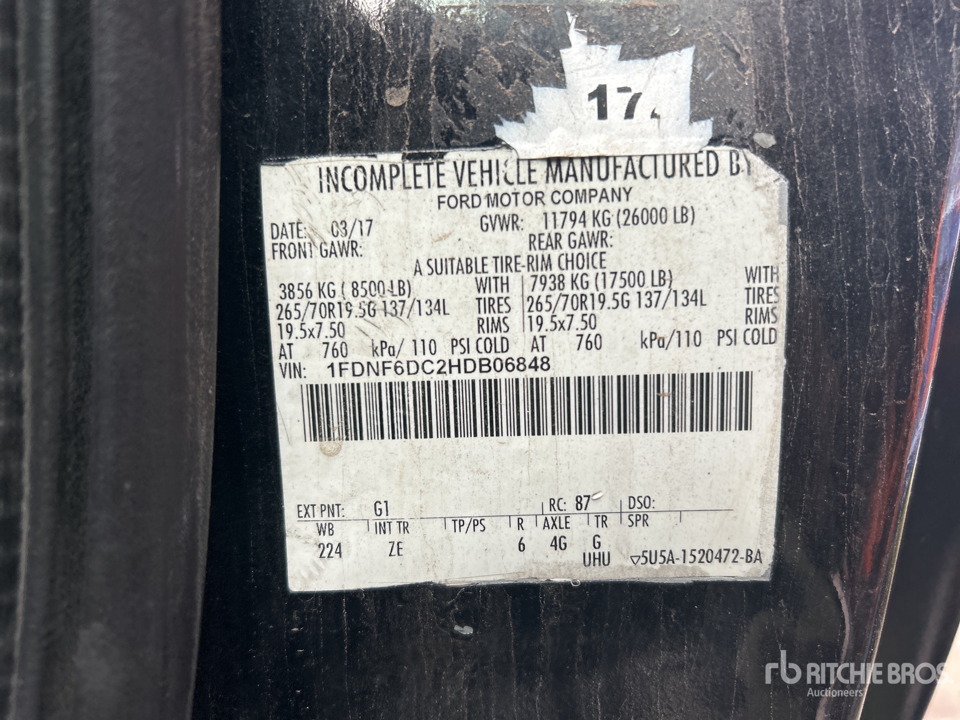 General Appearance with Numero seriale/numero d’identificazione del veicolo (VIN)