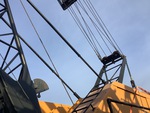 Crane Superstructure with Boom Stops